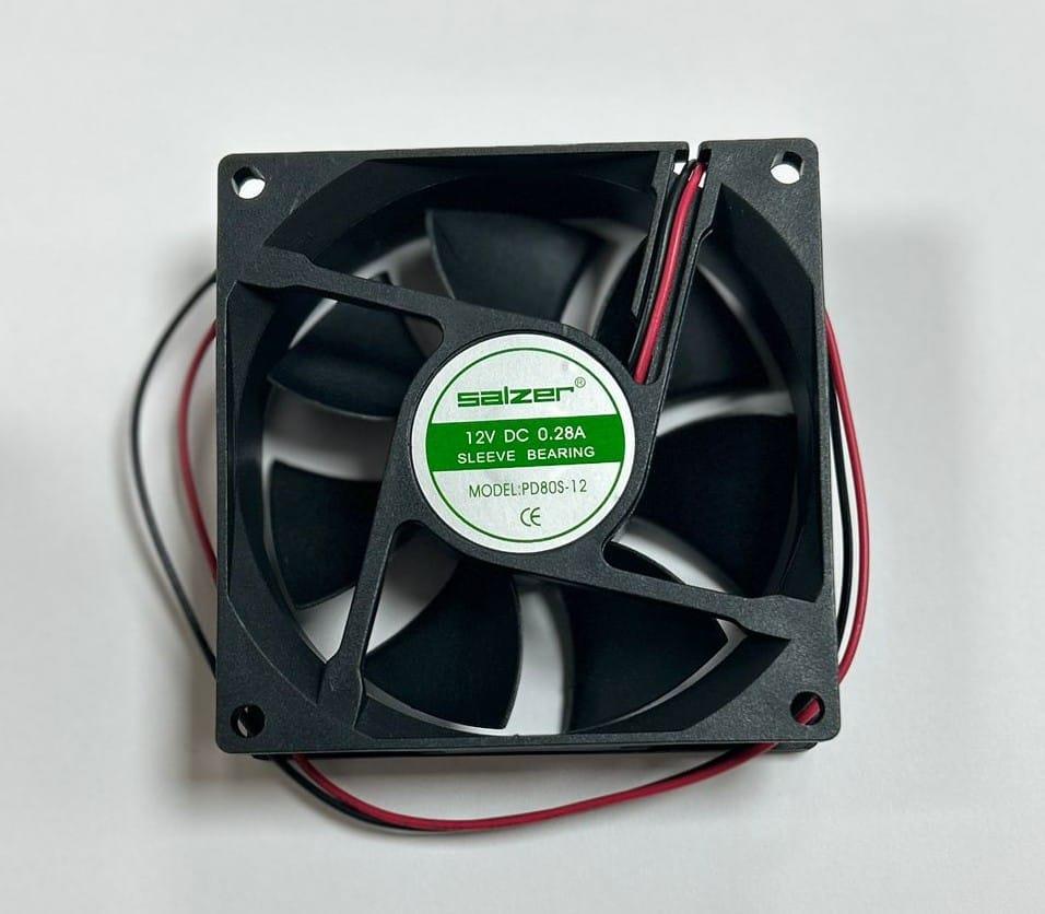 Salzer 80x80x25 12V DC Kare Fan