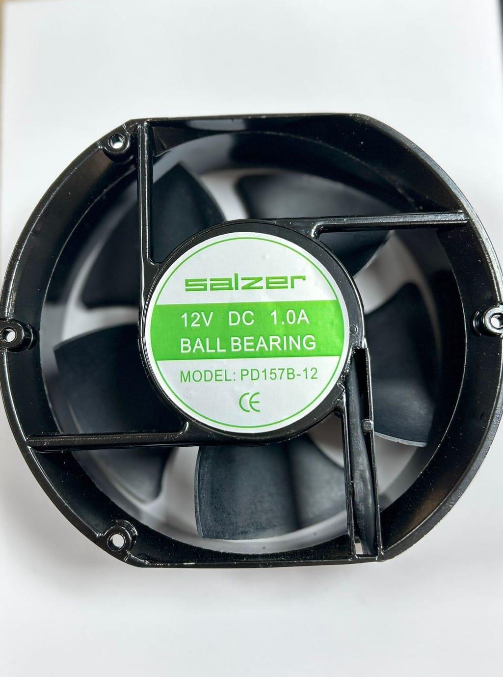 Salzer PD150B-12 172x150x51 12V DC Rulmanlı Ball Kare Fan