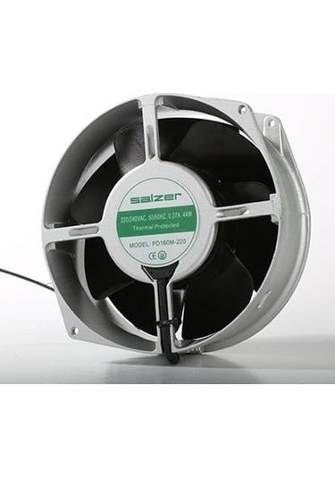 Salzer PD160M-220 162x150x55  220V AC Salzer Rulmanlı Metal Ball Yuvarlak Fan 