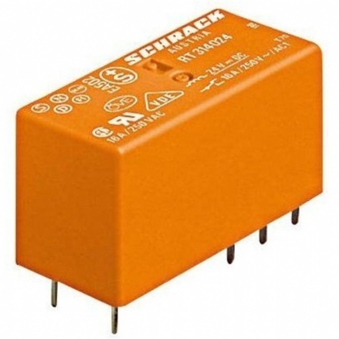 Schrack RZ03-1C4-D024-R 024VDC 1C/O 12A PCB Röle 8 Pin