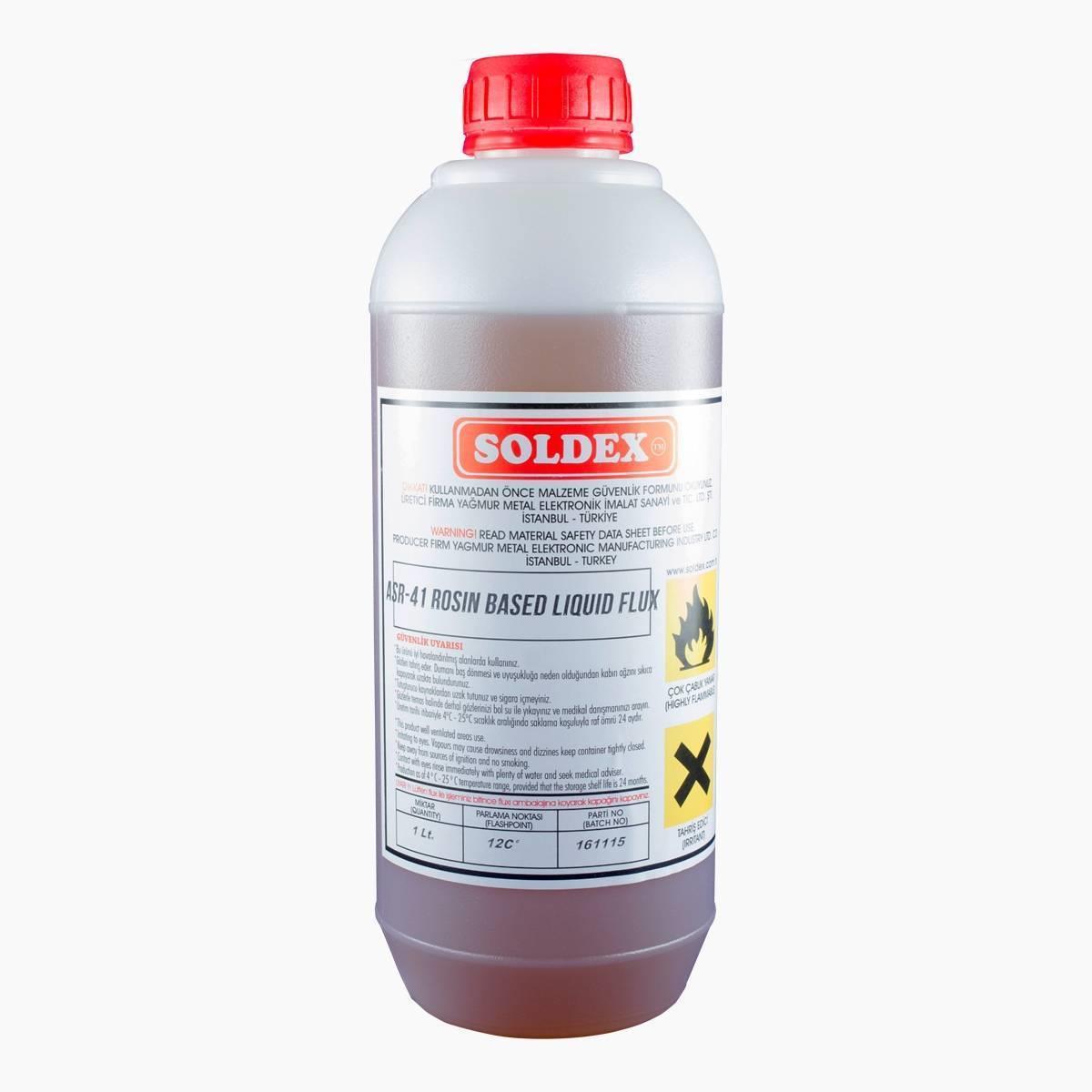 SOLDEX ASR-41 1 L REÇİNELİ FLUX (KIRMIZI)