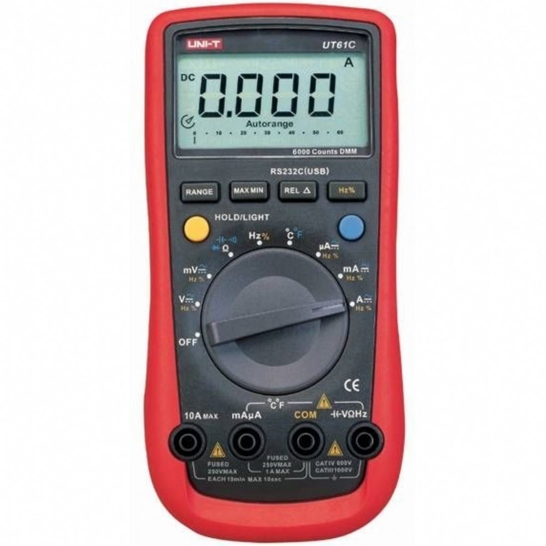 Unit UT 61C Digital Multimetre Rs 232 Bag.