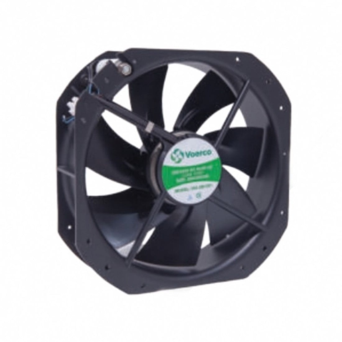 Voerco 280x280x80 220V AC Rulmanlı Kare Fan Metal Kanatlı