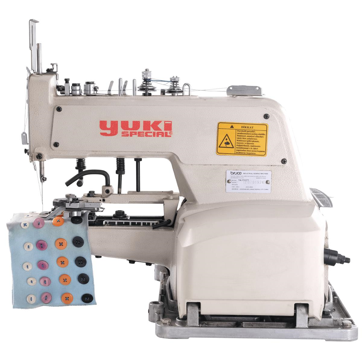 2.El Yuki YK-T77 Düğme Makinesi | Mekanik Düğme Makinesi | 2 Delikli Dikim | 4 Delikli Dikim | Çapraz Düğme Dikimi