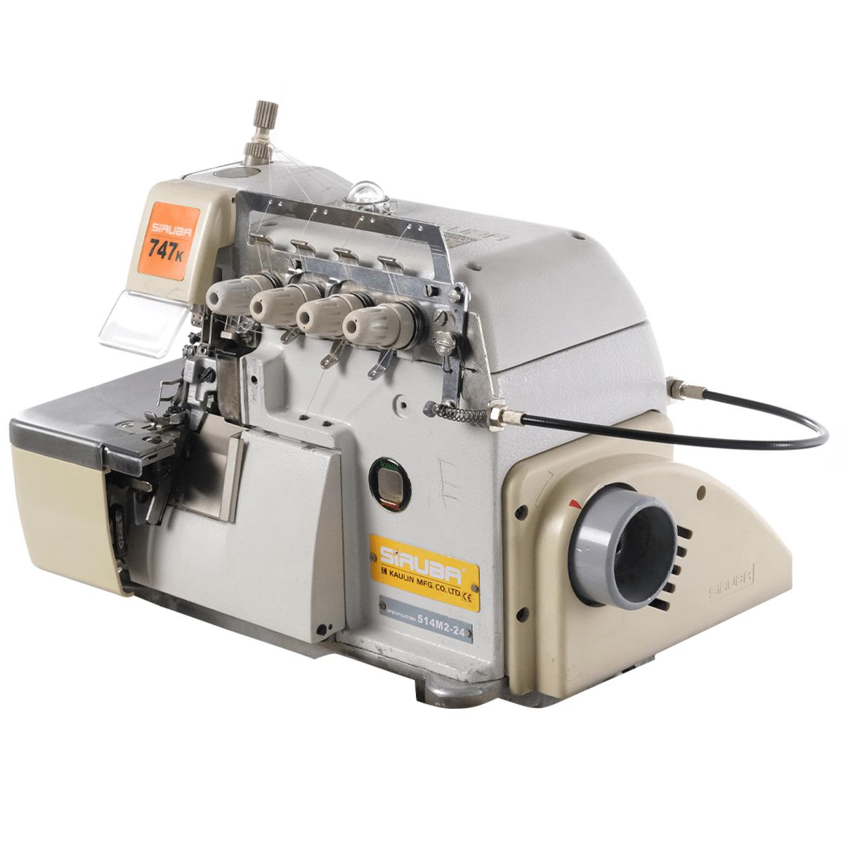 2.El Siruba 747K 4 İplik Overlok Makinesi | Mekanik Kıstırmalı | Sessiz Servo Motorlu