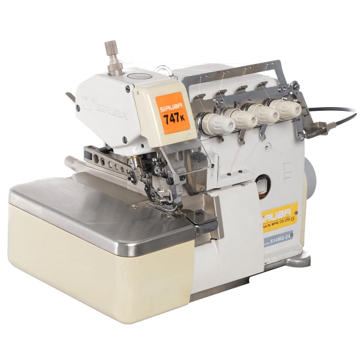 2.El Siruba 747K 4 İplik Overlok Makinesi | Mekanik Kıstırmalı | Sessiz Servo Motorlu