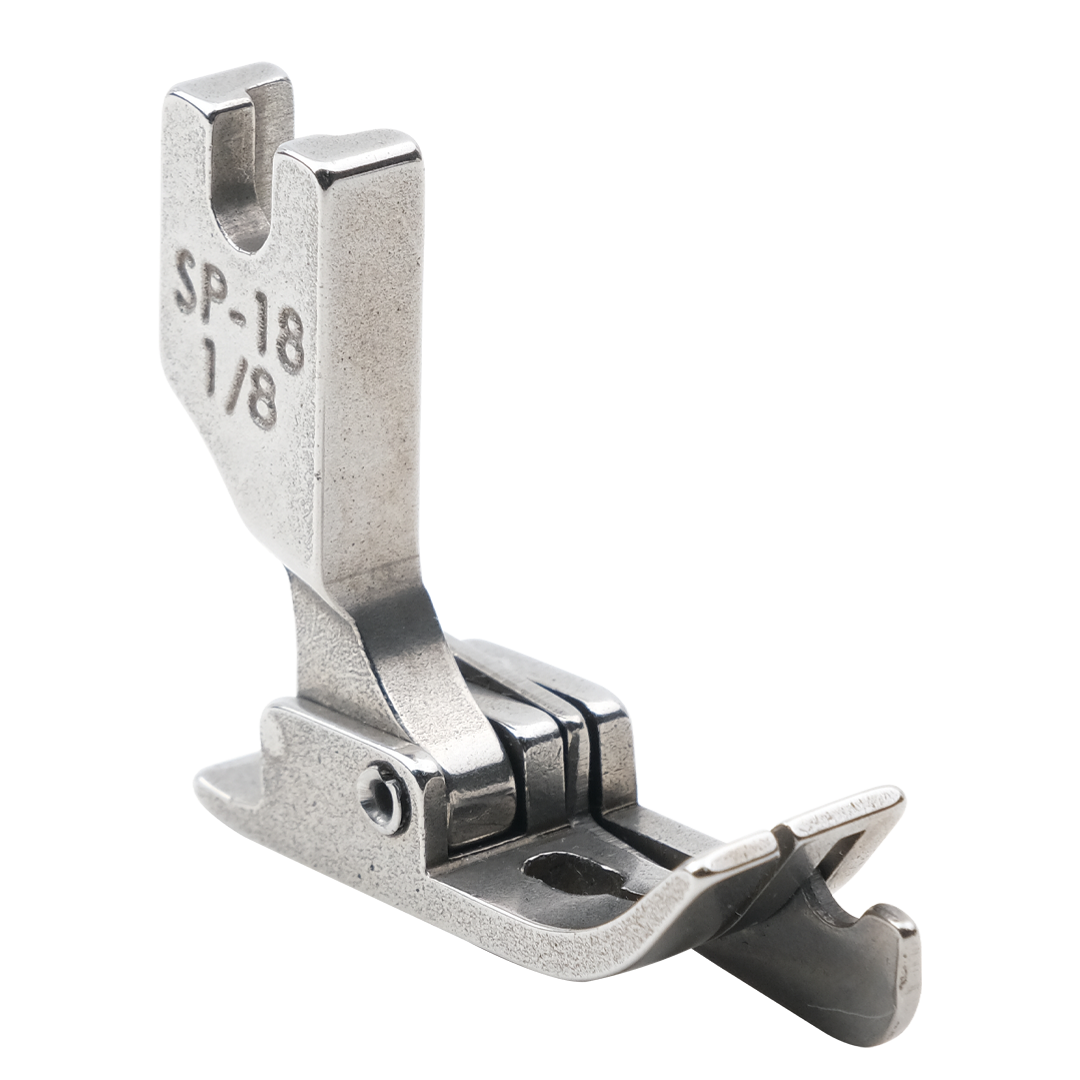 Düz Makine 3.2mm Oynar Çimalı Ayak | Sağ Çima | SP-18R 1/8 | Tüm Marka Sanayi Tipi Düz Dikiş Makinelerinde Kullanılır.