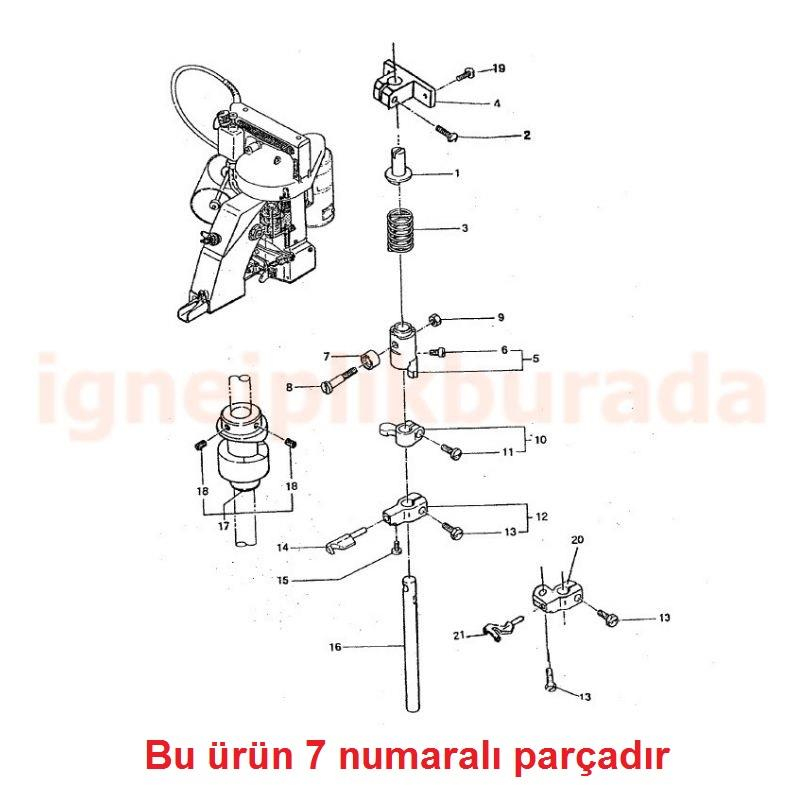 Fdm 243041 Çuval Ağzı Dikiş Makinesi Lüper Mili Üst Burcu
