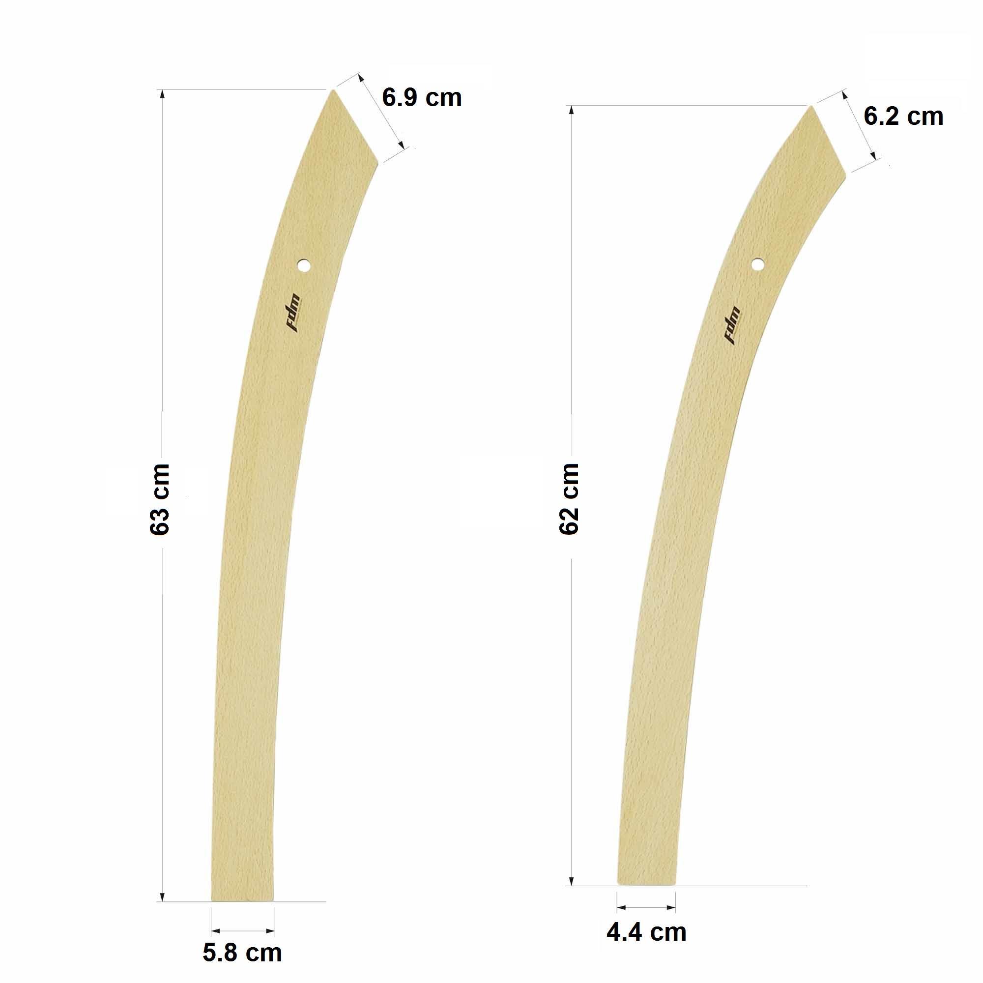FDM 9 Parça Set - 7 Parça Ahşap Riga Seti, Dikiş Seti 1 Metre Tahta Cetvel ve Modelist Gönyesi -
