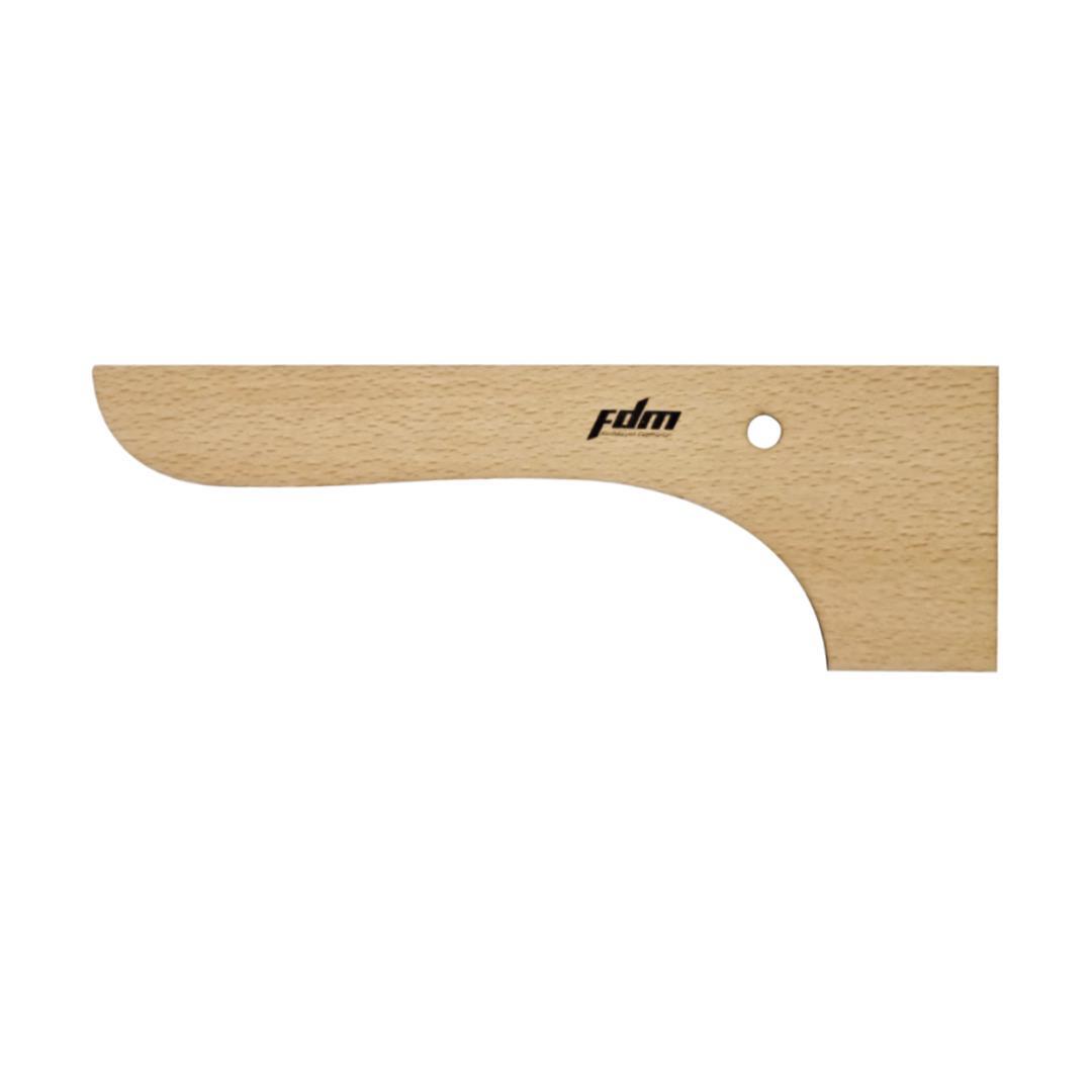 FDM 9 Parça Set - 7 Parça Ahşap Riga Seti, Dikiş Seti 1 Metre Tahta Cetvel ve Modelist Gönyesi -