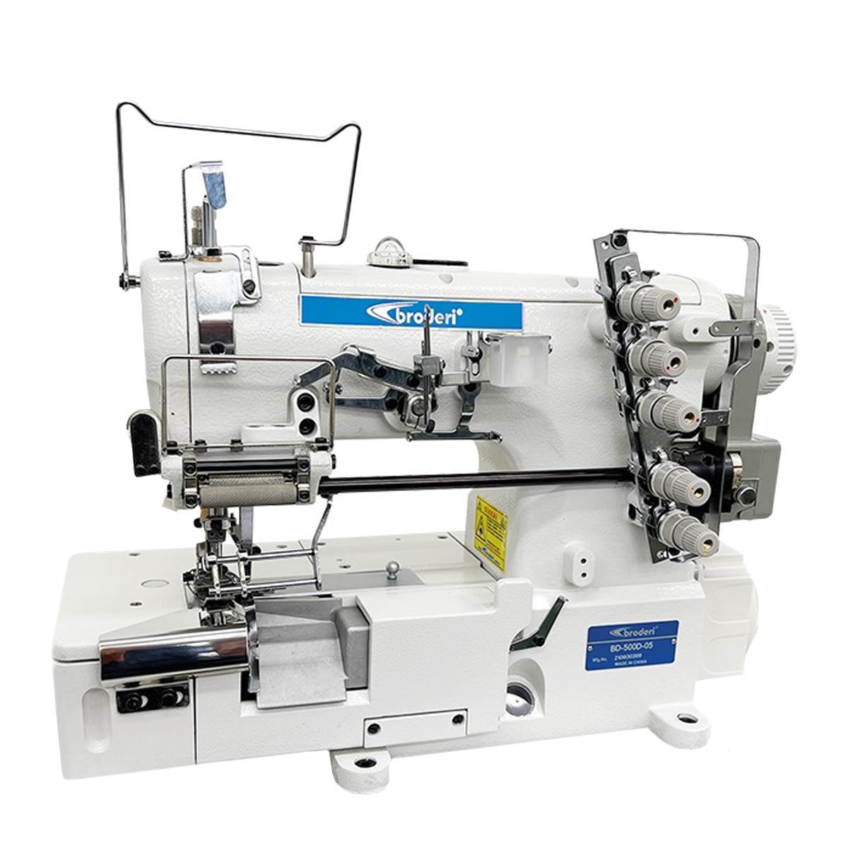 FDM Broderi BD-500D-05 Fonsiyonel Lastik Vericili Sağdan Bıçaklı Reçme Makinesi, Direct Drive, İğne Pozisyonlu, Kafadan Motorlu, Tabla ve Tekerlekli Ayak