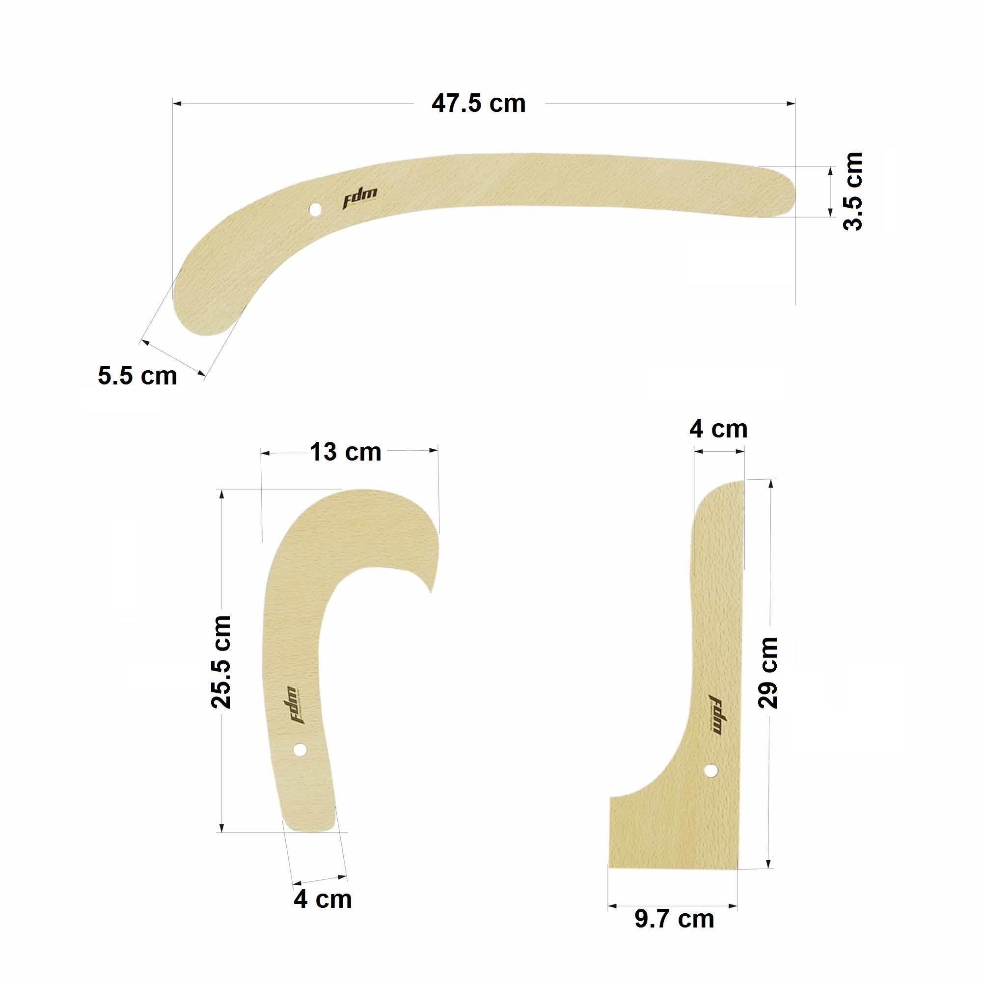 Fdm Cetvel Riga Takımı Tahta 7'li Set
