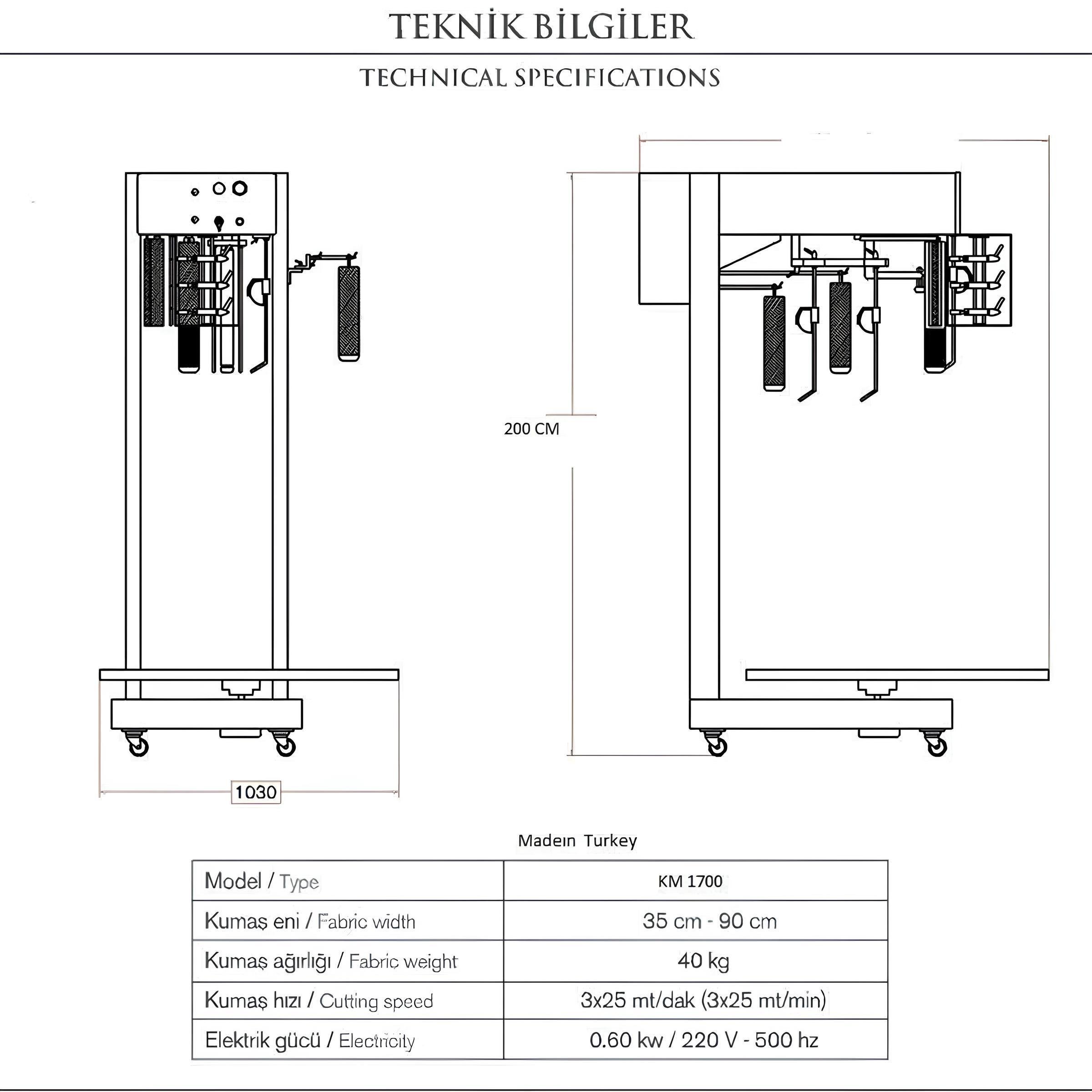 FDM Dikey Tüp Biye Kesme Makinası KM 1700