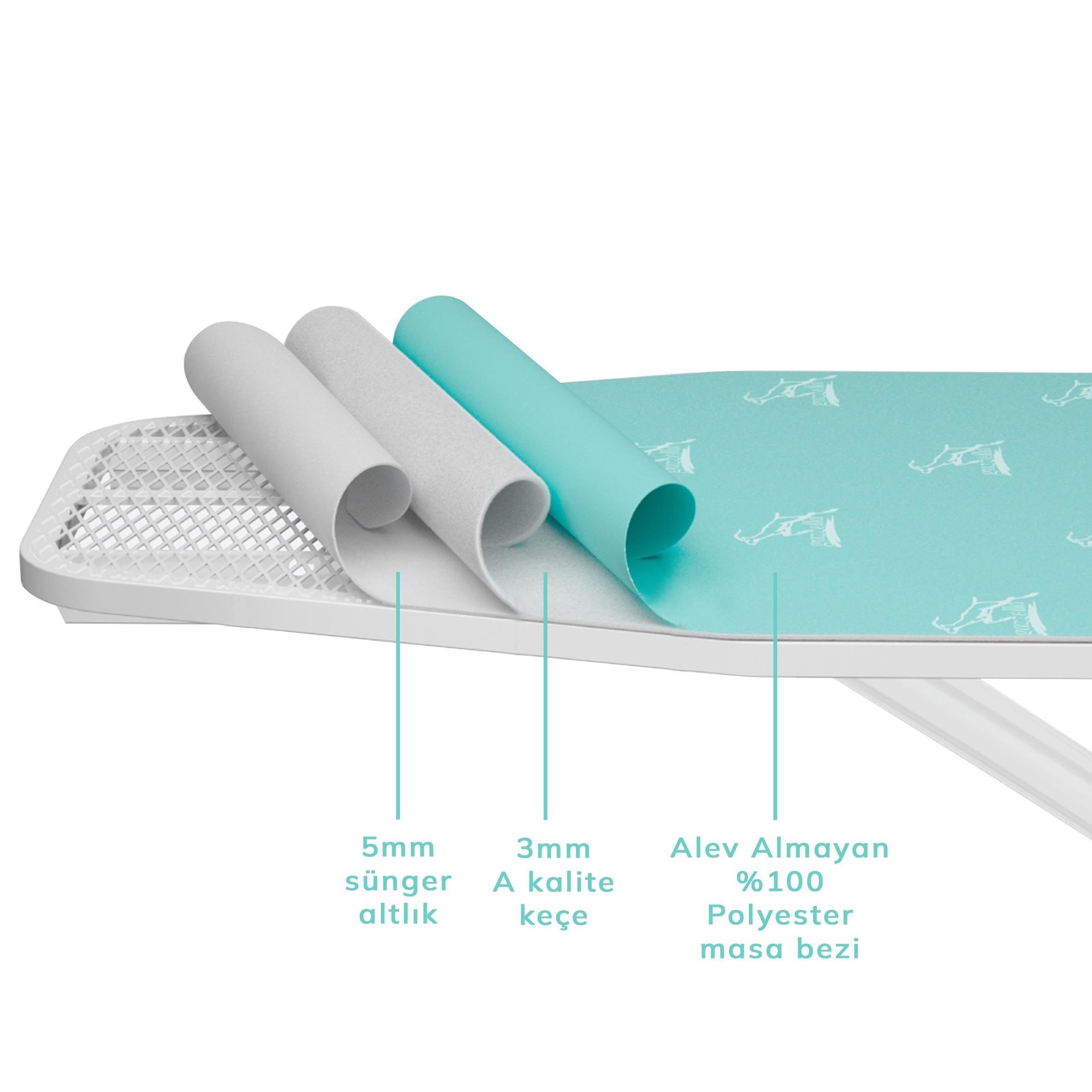 FDM Gazzella Sy Stx 3285 S Kutulu Ev Tipi Ütü Bezi (135x50) Yeşil
