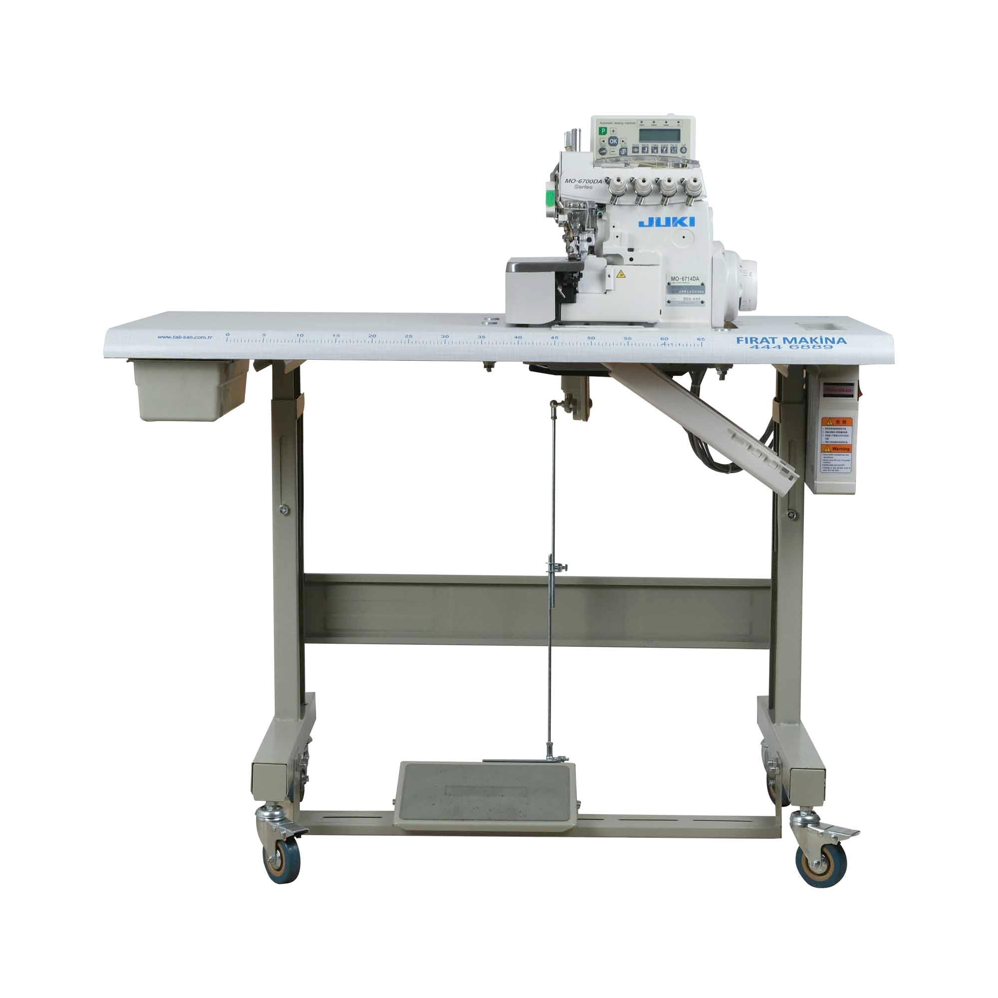 FDM Juki MO-6714D 4 İplik Otomatik Overlok Makinesi, Direct Drive, İplik Kesmeli, Sessiz Çalışma, Tabla ve Tekerlekli Ayak, 220v