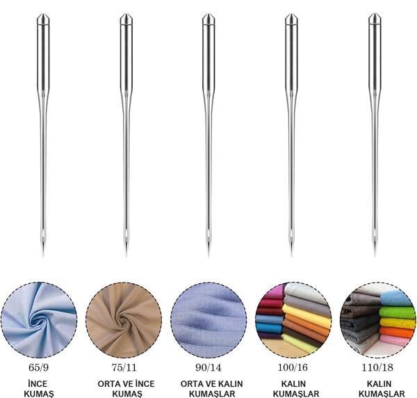 FDM Orange Ev Tipi Dikiş Makina İğnesi 12 Numara HAX1 (10 Adet)