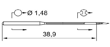 FDM Schmetz My1014B Lok Makinesi İğnesi 10/70 Numara