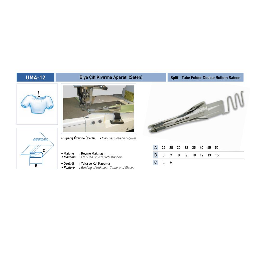 FDM Uma-12 Biye Çift Kıvırma Aparatı Saten 6 mm