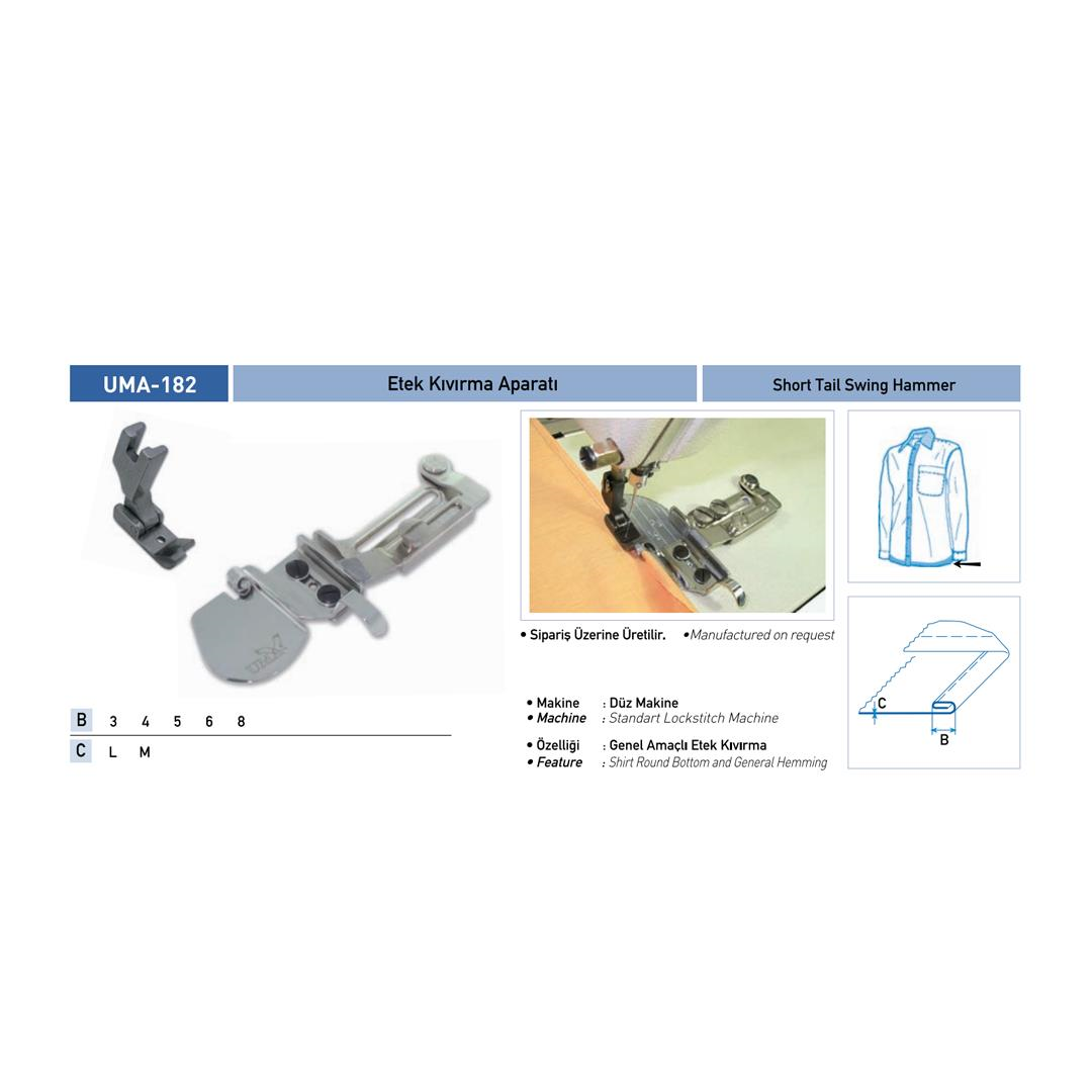 FDM Uma-182 Etek Kıvırma Aparatı 3 mm 