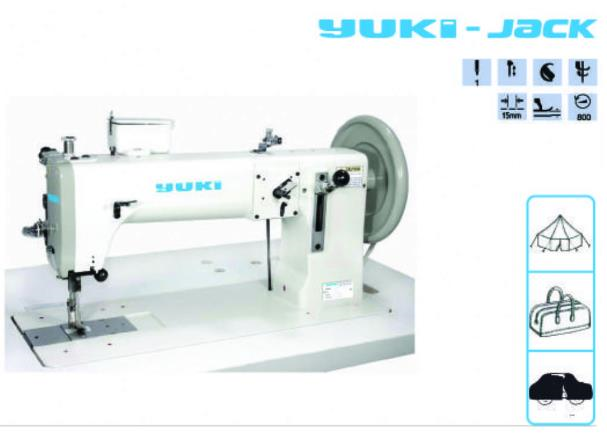 FDM Yuki GA-243 Çift Papuç Tek İğne Makine Ekstra Kalın Malzemeler İçin, Ayak Transportlu, Kilit Dikiş