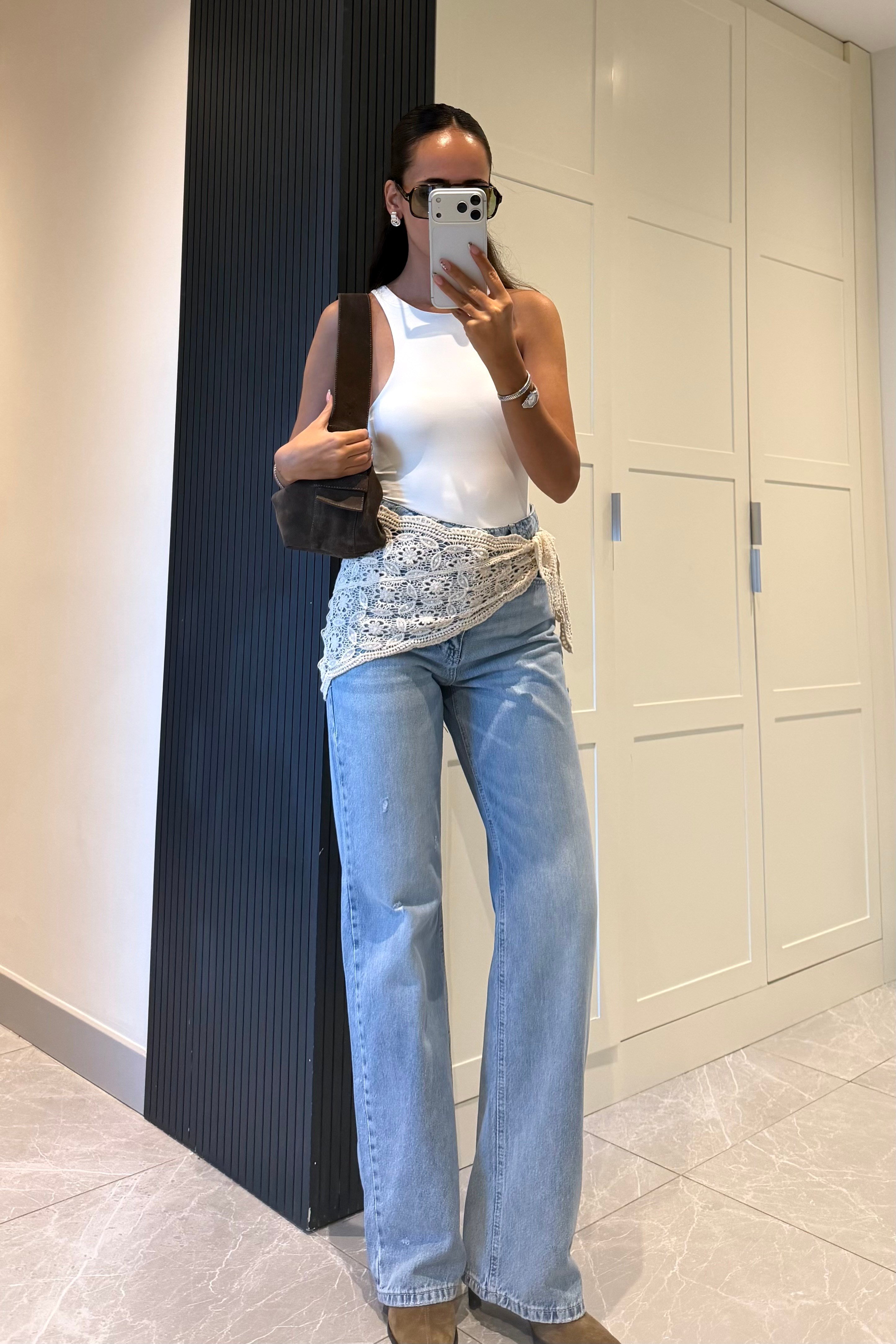 Açık Mavi Dantel Detay Premium Jean - Kadın Jeans Modelleri - Nazliye Moda | Kadın Giyim Modası
