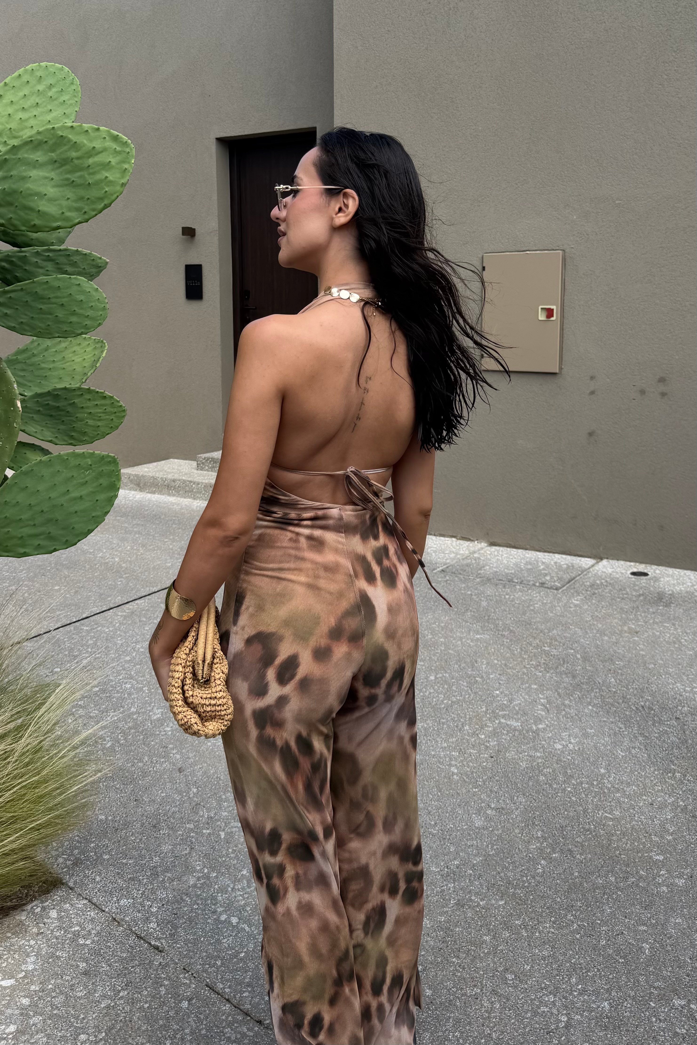 Batik Desen Dekolte Tül Tulum - Kadın Saloped & Tulum Modelleri - Nazliye Moda | Kadın Giyim Modası
