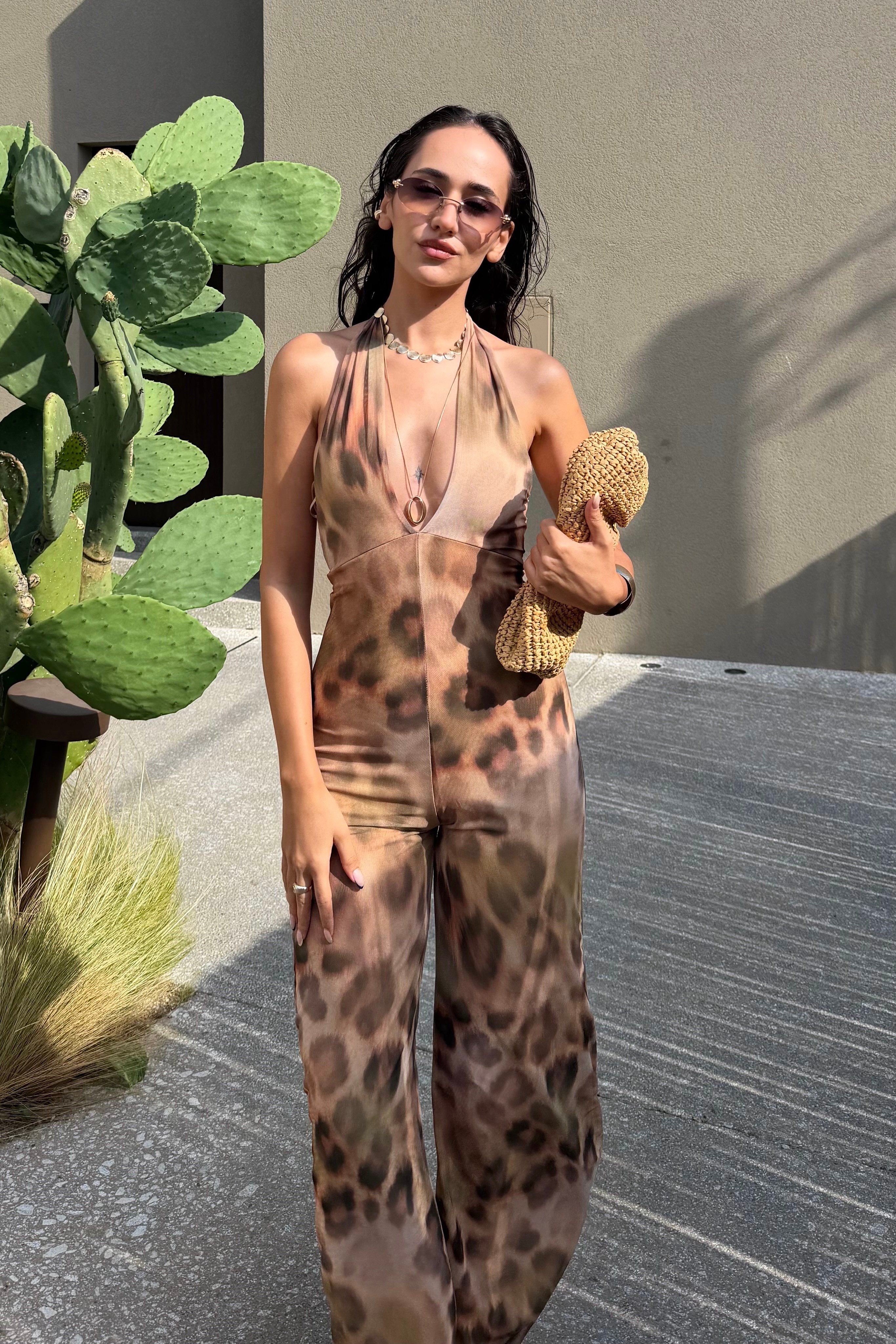 Batik Desen Dekolte Tül Tulum - Kadın Saloped & Tulum Modelleri - Nazliye Moda | Kadın Giyim Modası