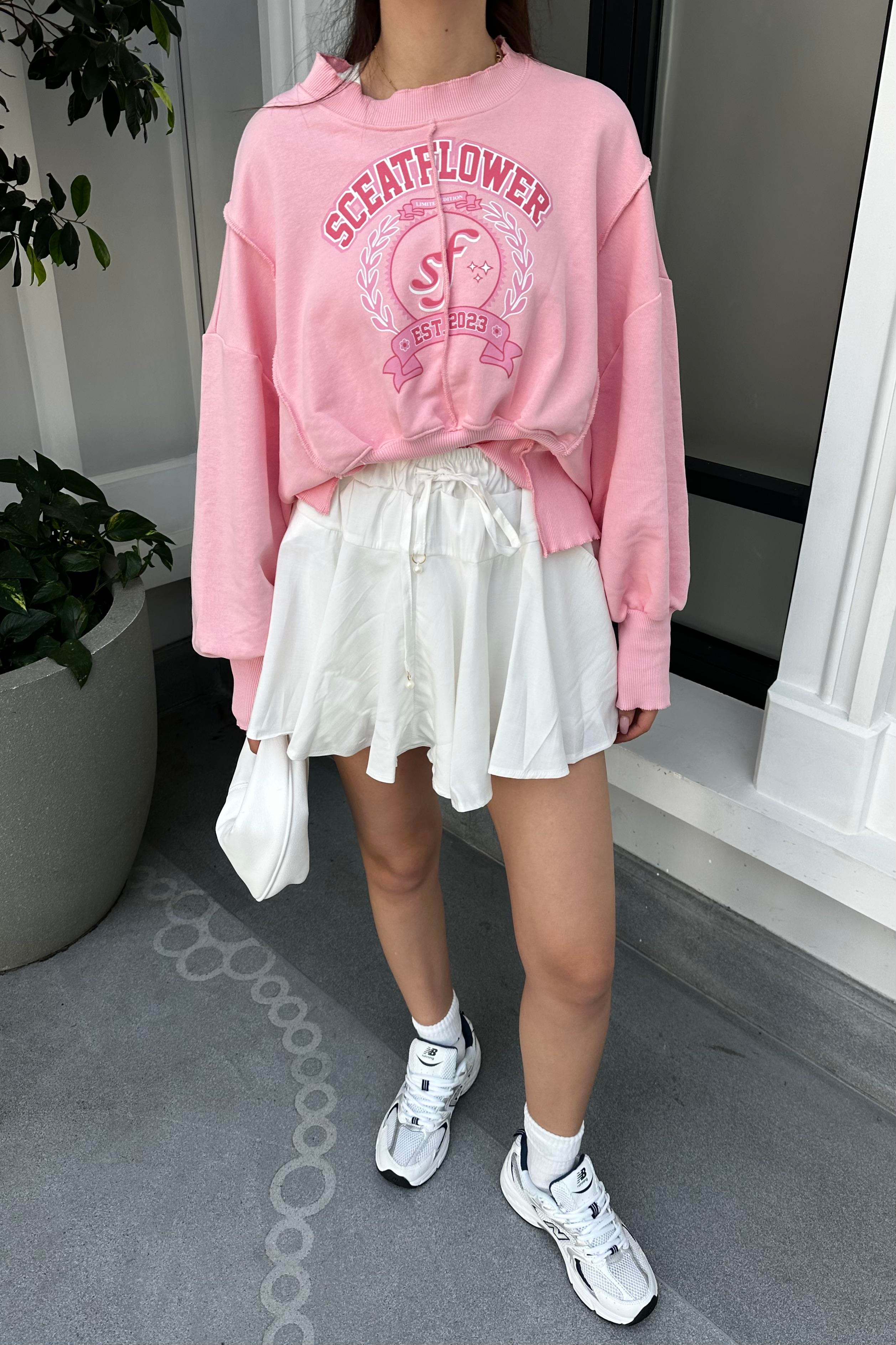Beyaz Lastikli Şort Etek - Kadın Skirts Modelleri - Nazliye Moda - Kadın Giyim Modası