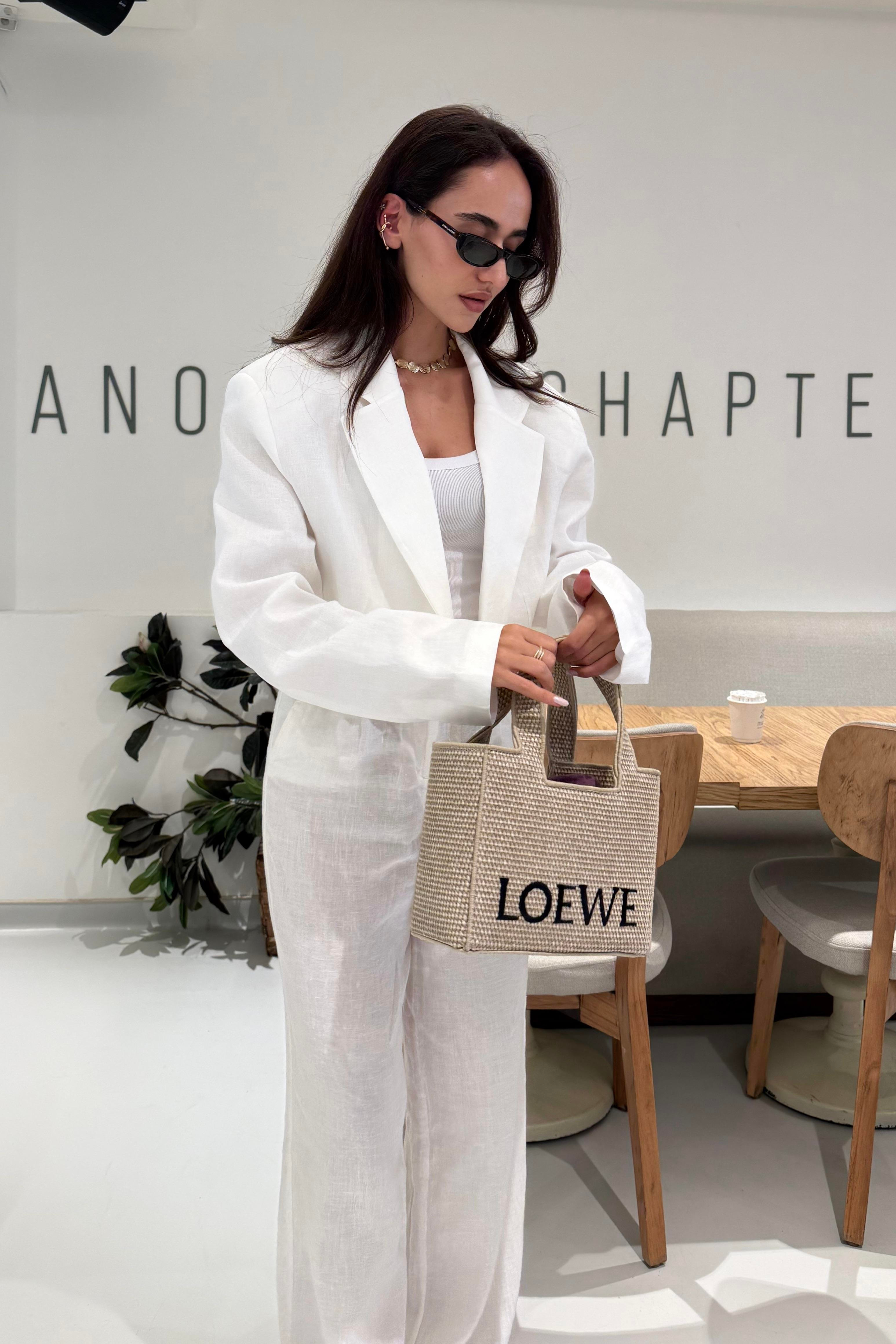 Beyaz Vatkalı Premium Keten Blazer Ceket - Kadın Blazer Jackets Modelleri - Nazliye Moda | Kadın Giyim Modası