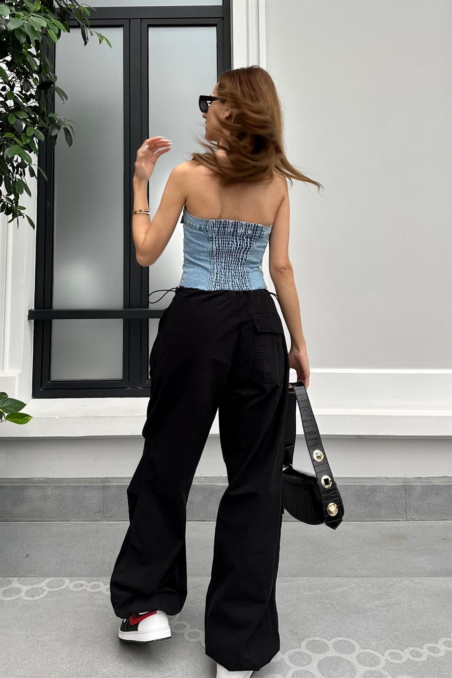Denim Korse Büstiyer - Kadın Büstiyer Modelleri - Nazliye Moda | Kadın Giyim Modası