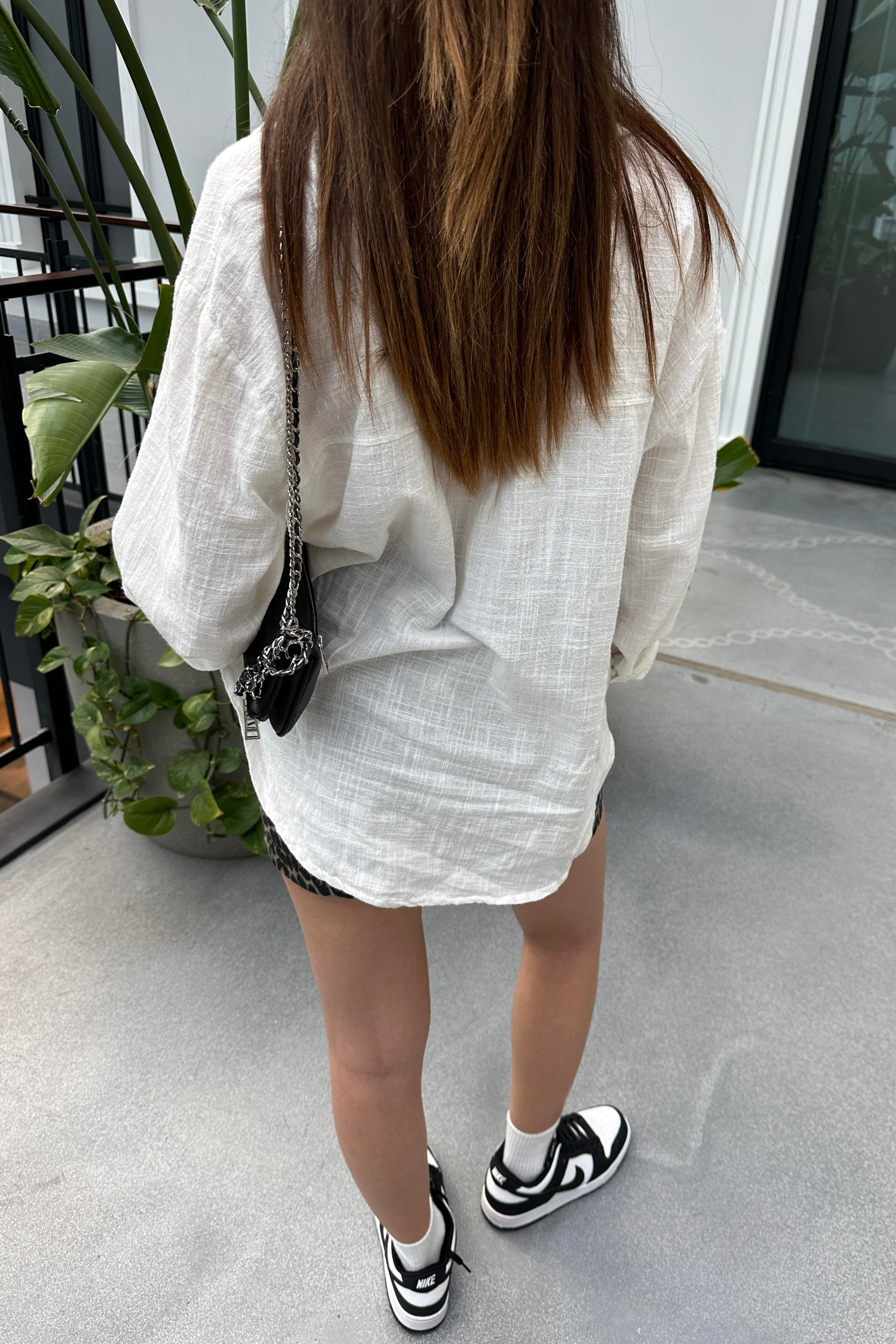 Ekru Keten Gömlek - Kadın Shirts Modelleri - Nazliye Moda - Kadın Giyim Modası