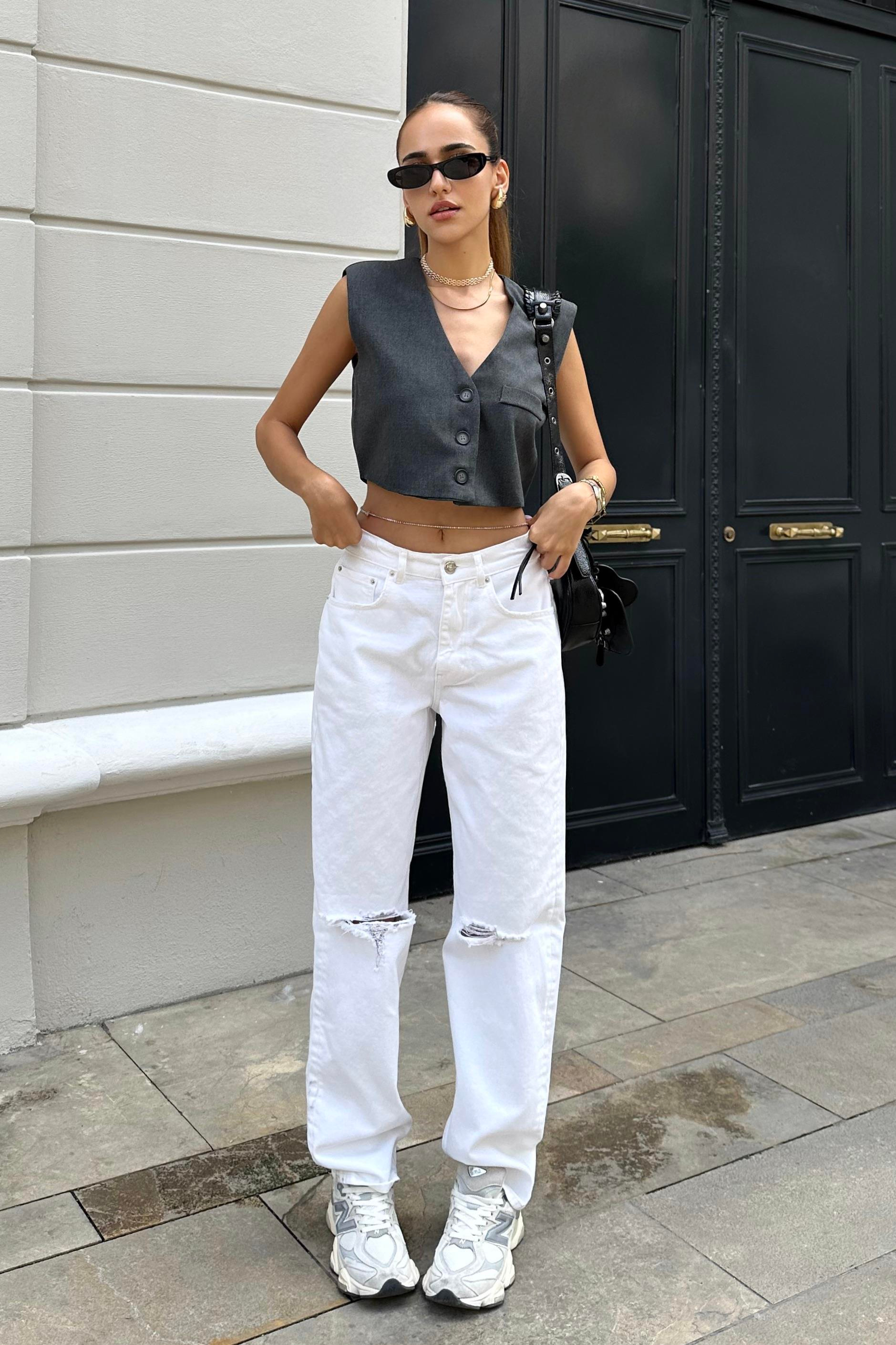 Füme Maskülen Yelek - Kadın Yelek Modelleri - Nazliye Moda | Kadın Giyim Modası