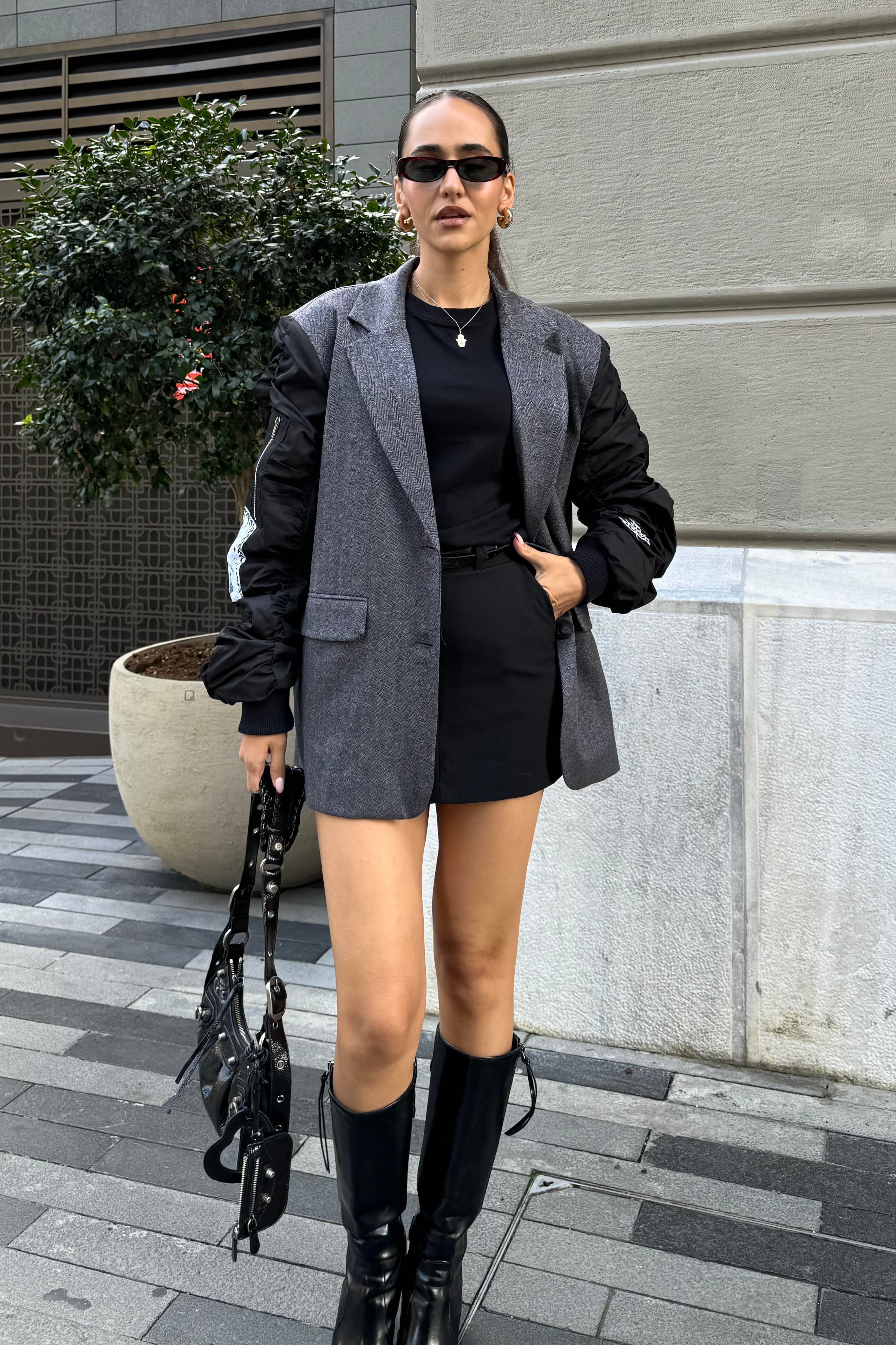 Füme Tasarım Premium Blazer Ceket - Kadın Blazer Ceket Modelleri - Nazliye Moda | Kadın Giyim Modası