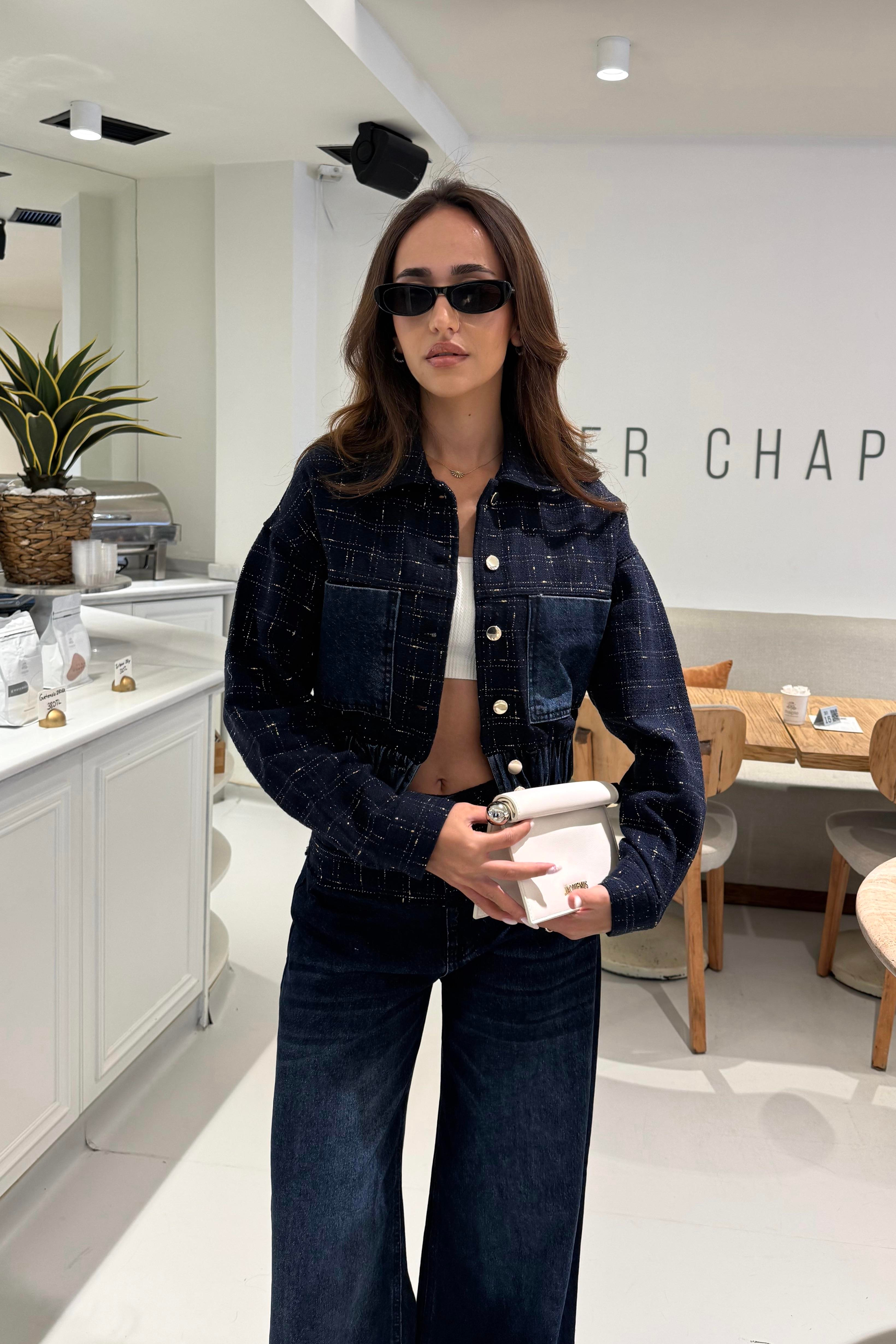 İndigo Mavi Tasarım Premium Ceket - Kadın Jackets Modelleri - Nazliye Moda | Kadın Giyim Modası