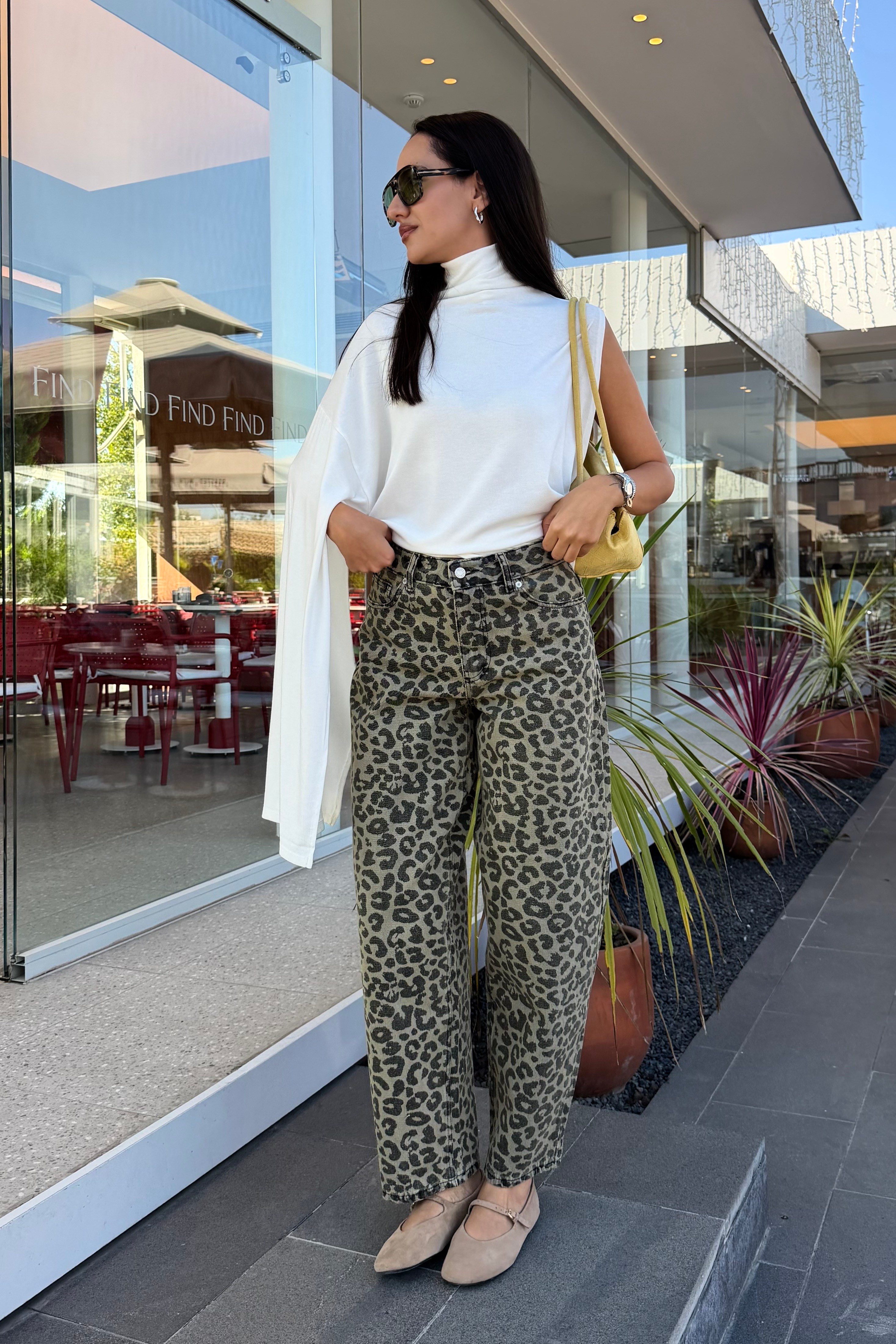 Kahve Barrel Leopar Jean - Kadın Pantolon Modelleri - Nazliye Moda | Kadın Giyim Modası