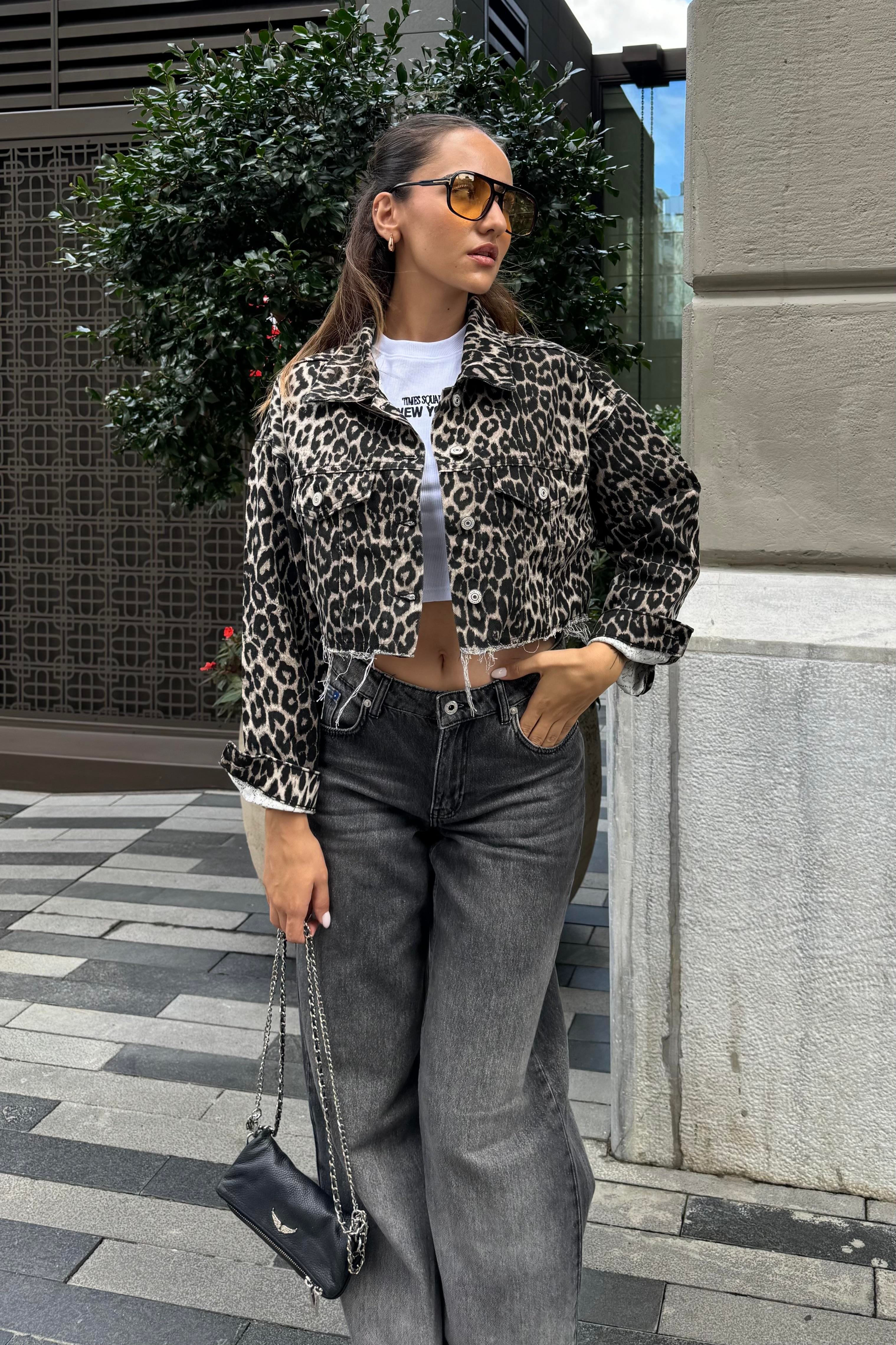 Leopar Midi Ceket - Kadın Jackets Modelleri - Nazliye Moda | Kadın Giyim Modası