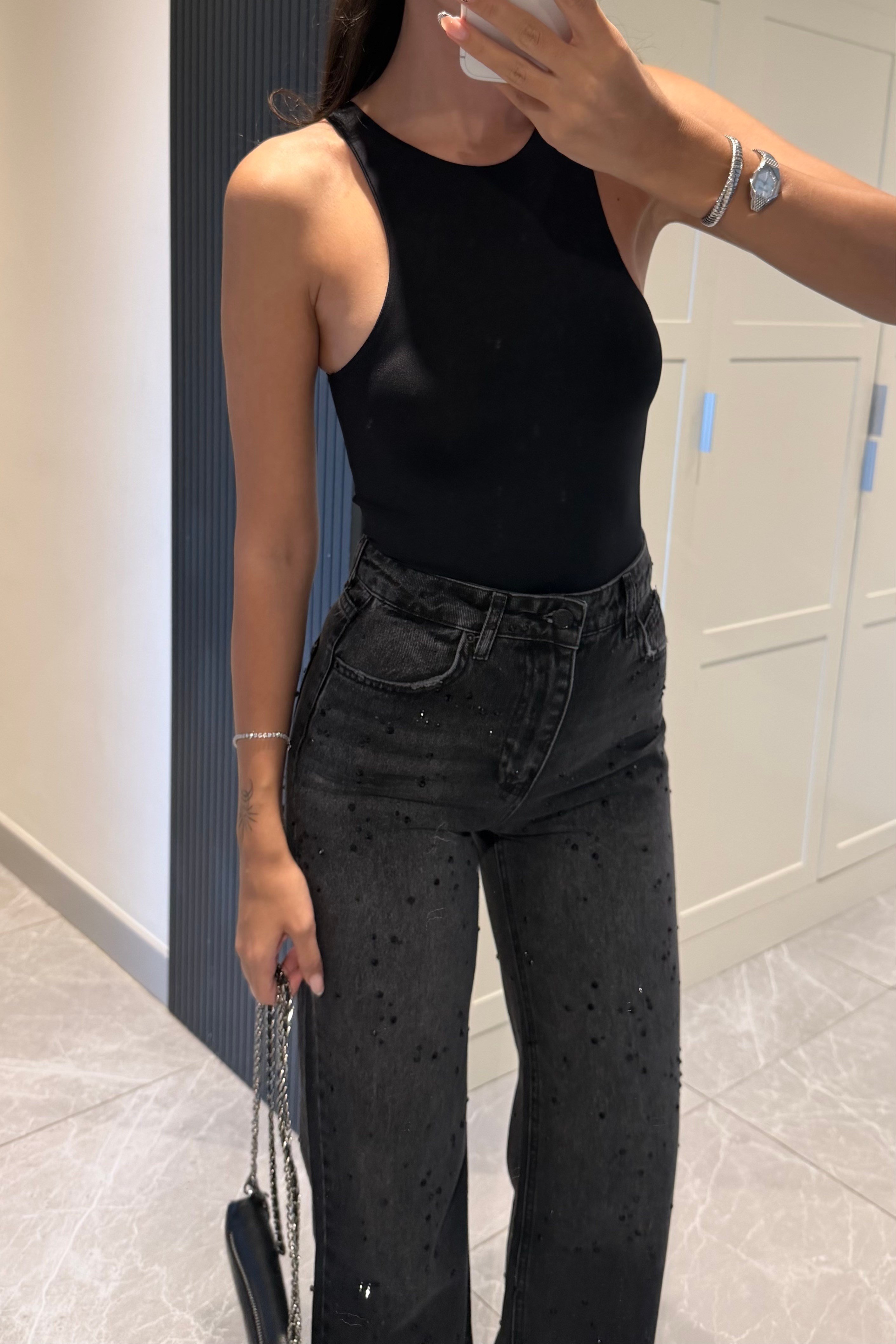 Siyah Body Suit Bluz - Kadın Bluz Modelleri - Nazliye Moda | Kadın Giyim Modası