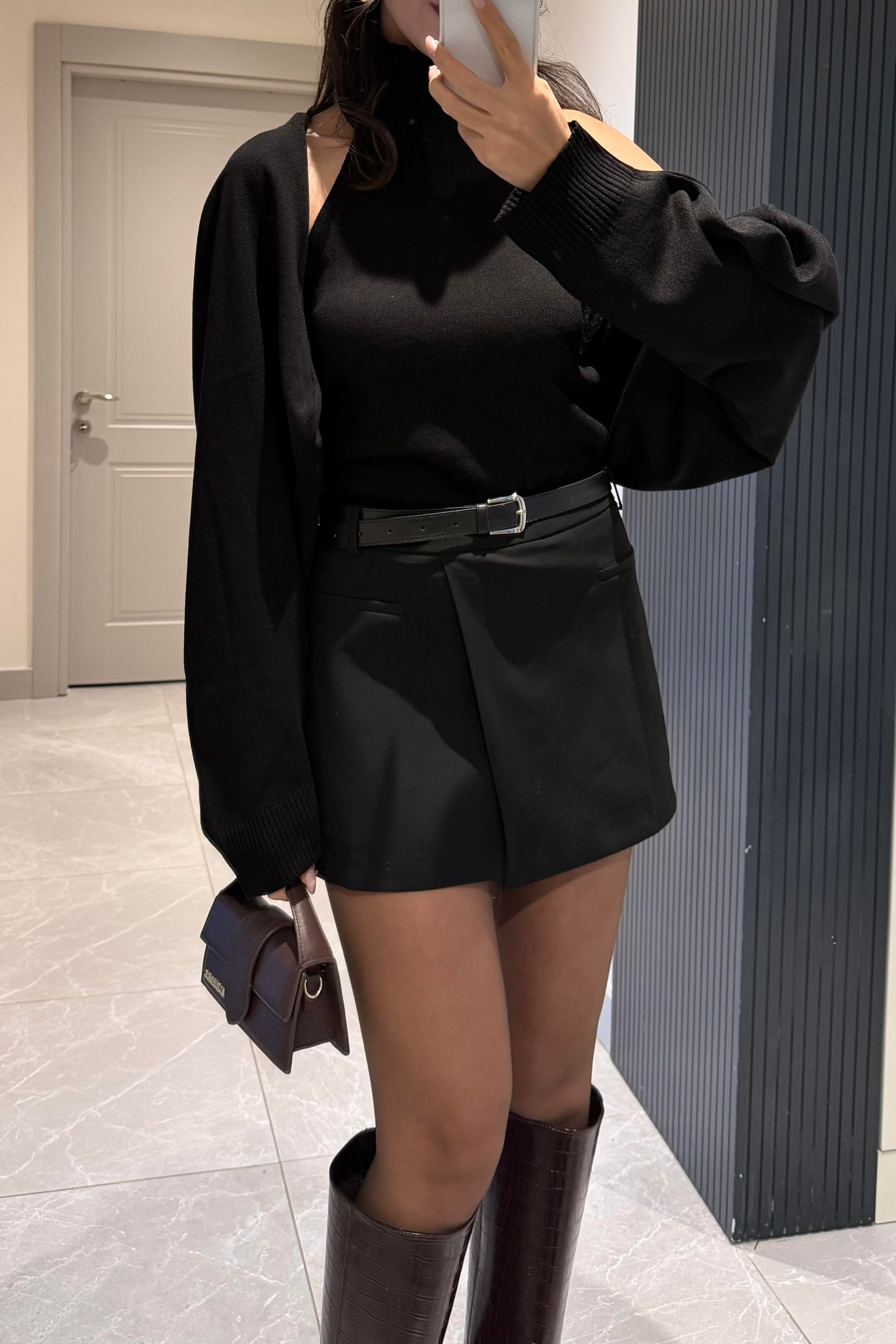 Siyah Bolero Triko Takım - Kadın Takım Modelleri - Nazliye Moda | Kadın Giyim Modası