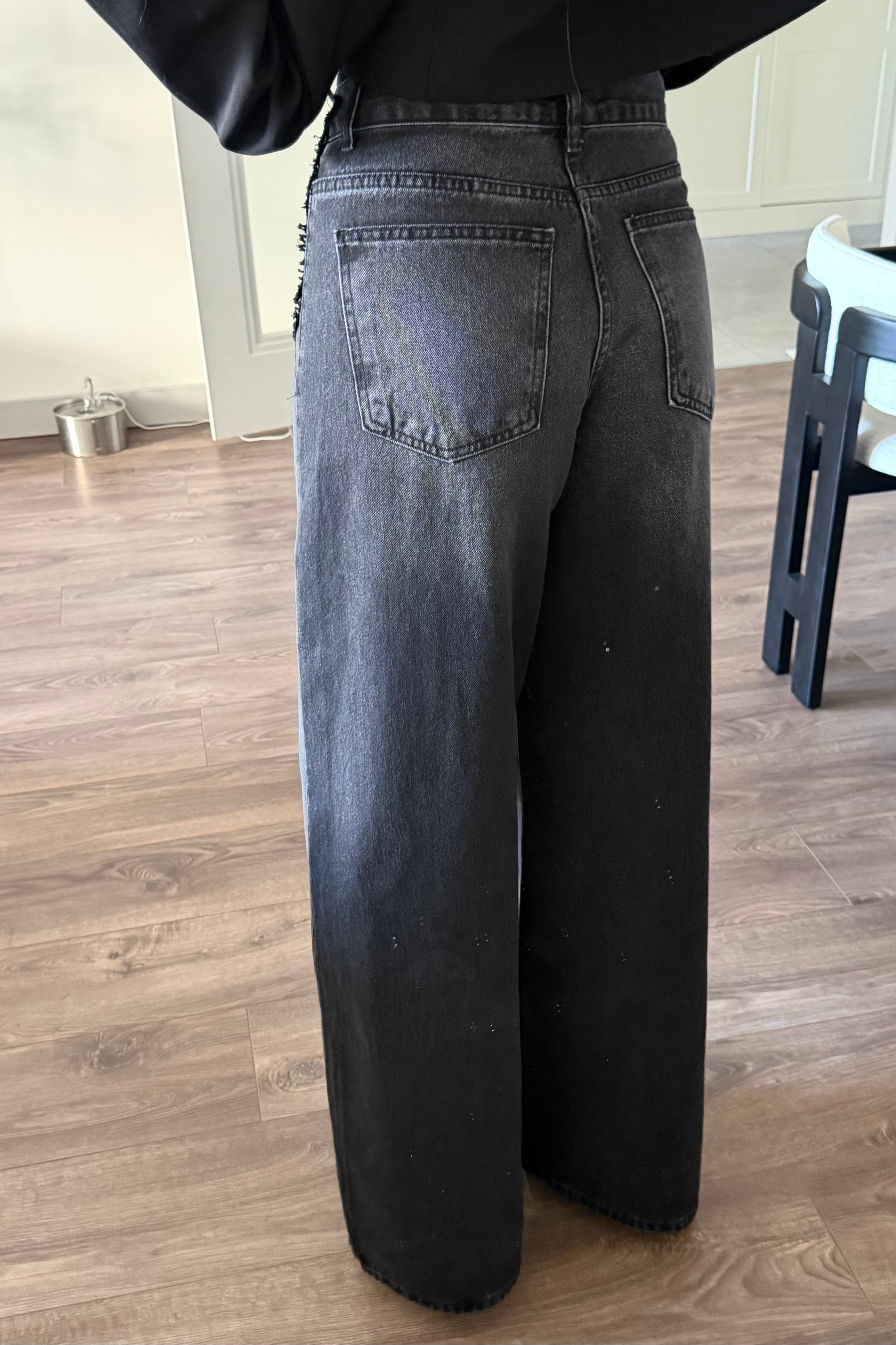 Siyah Kuş Gözü Detay Dantelli Jean - Kadın Jean Modelleri - Nazliye Moda | Kadın Giyim Modası