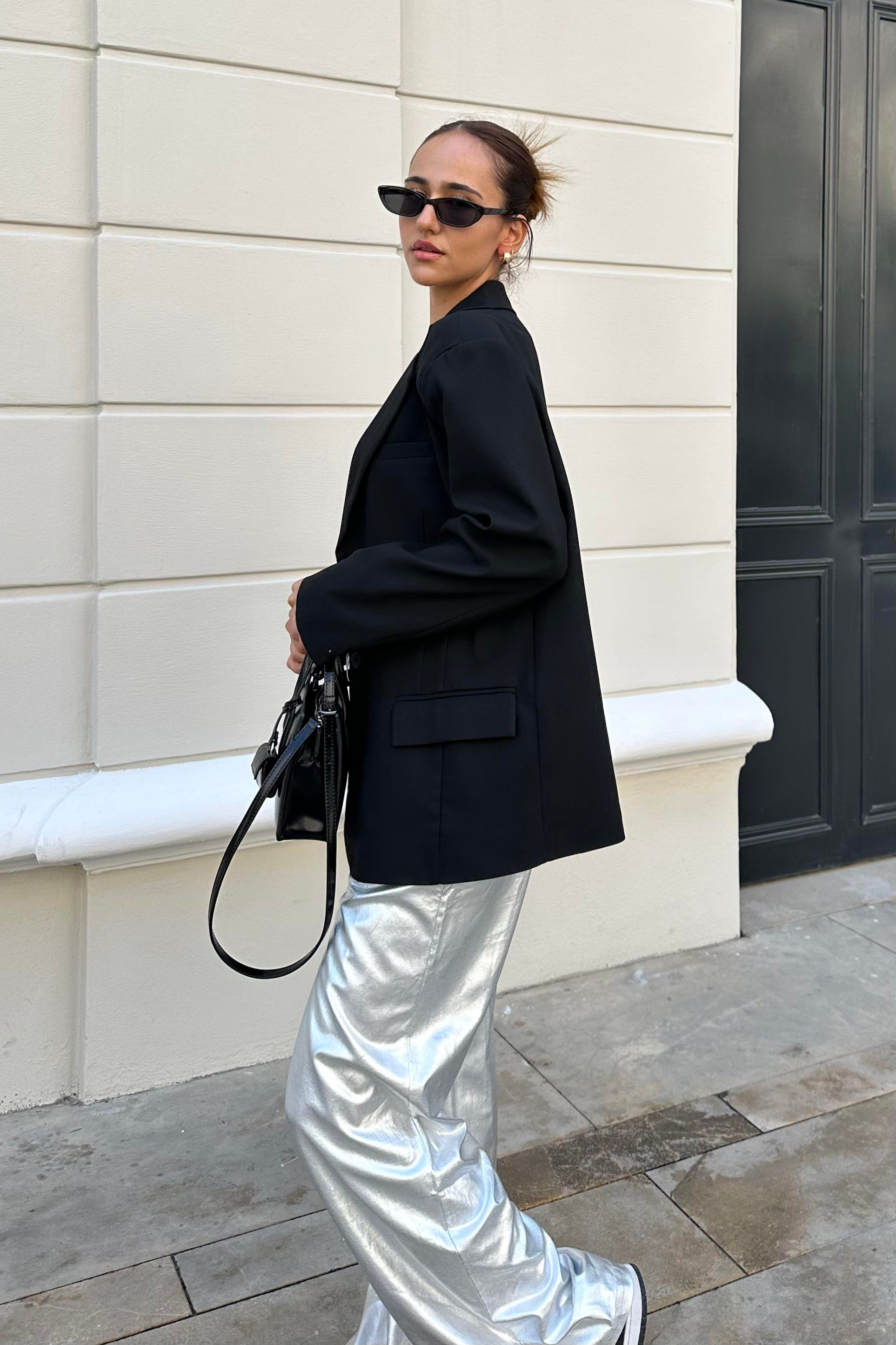 Siyah Oversize Blazer Ceket - Kadın Blazer Ceket Modelleri - Nazliye Moda | Kadın Giyim Modası