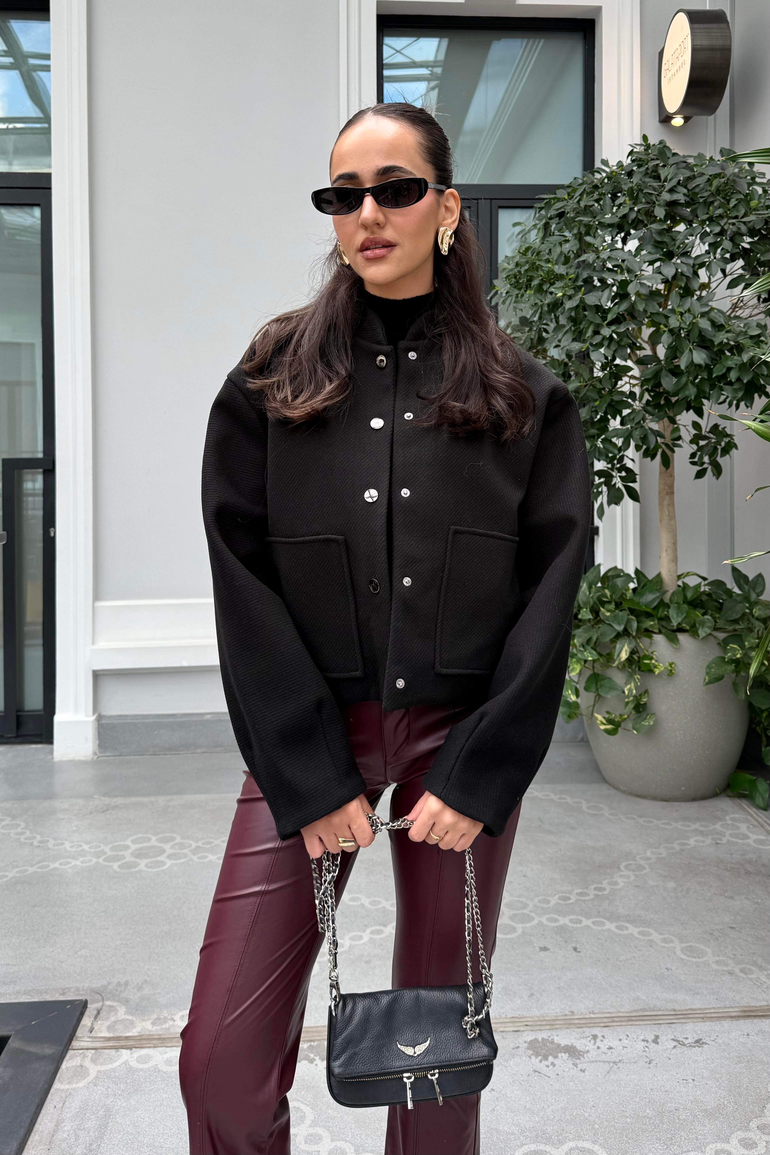 Siyah Premium Ceket - Kadın Jackets Modelleri - Nazliye Moda | Kadın Giyim Modası