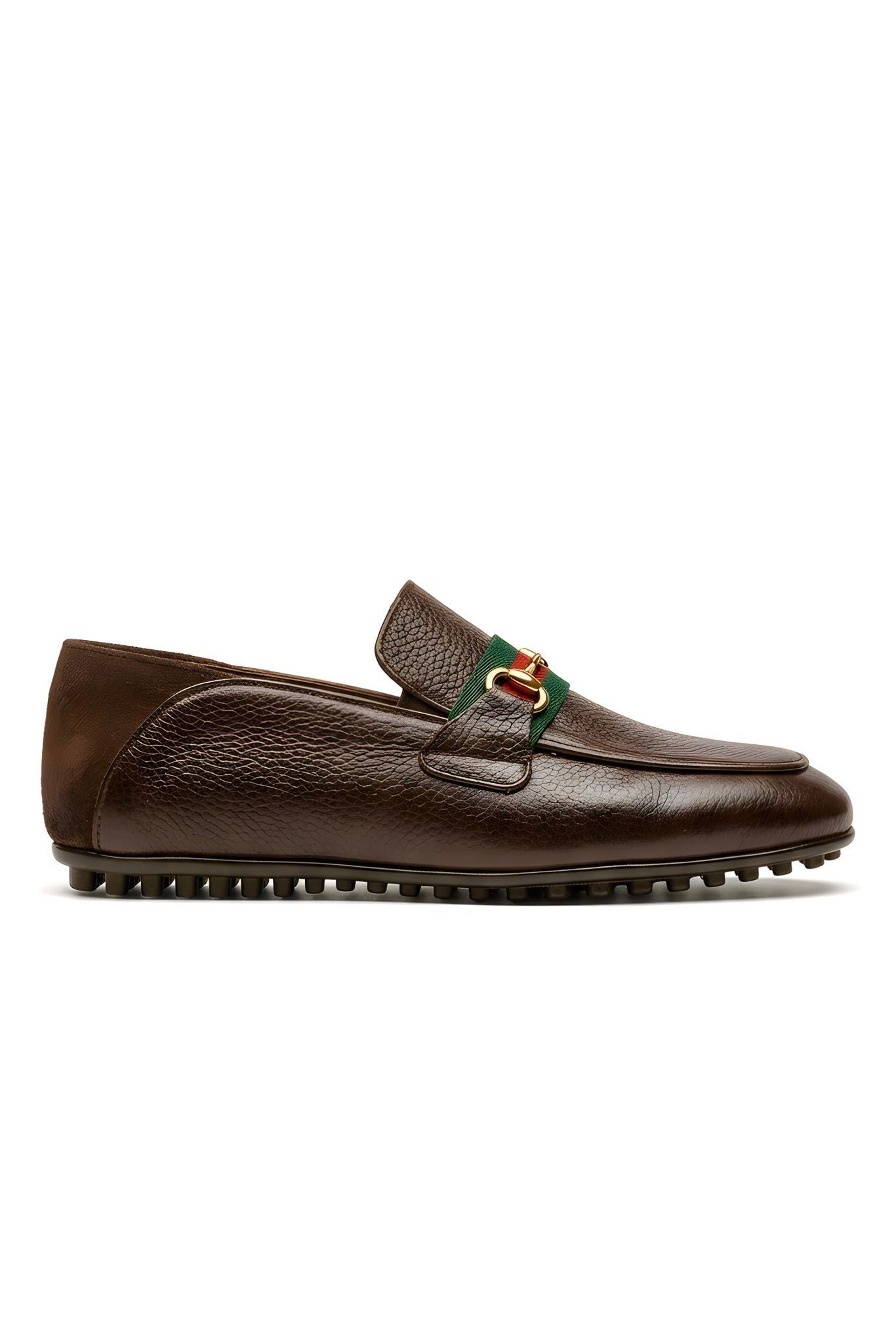Dark Brown Men Leather Shoes