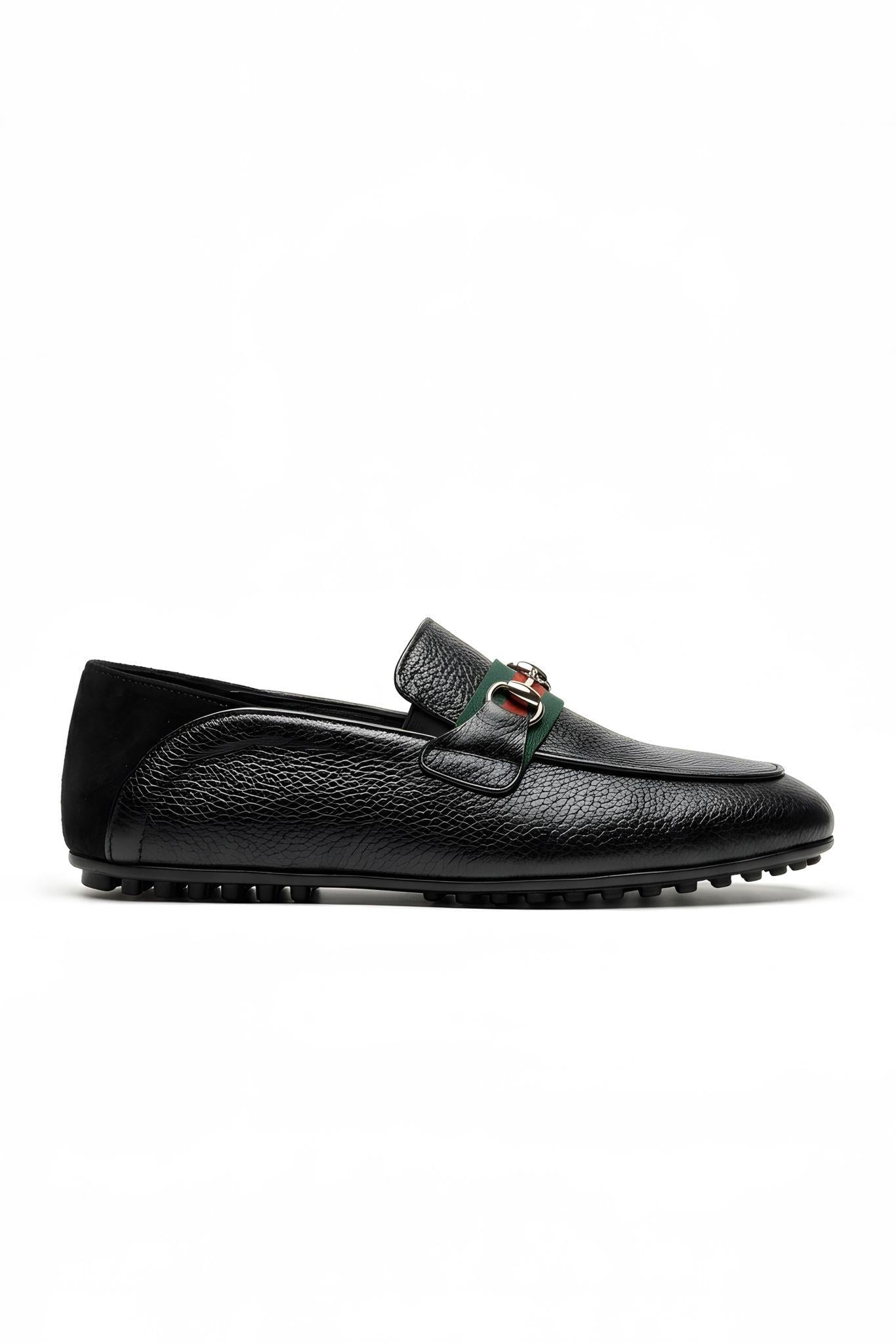 Dark Black Men Leather Shoes