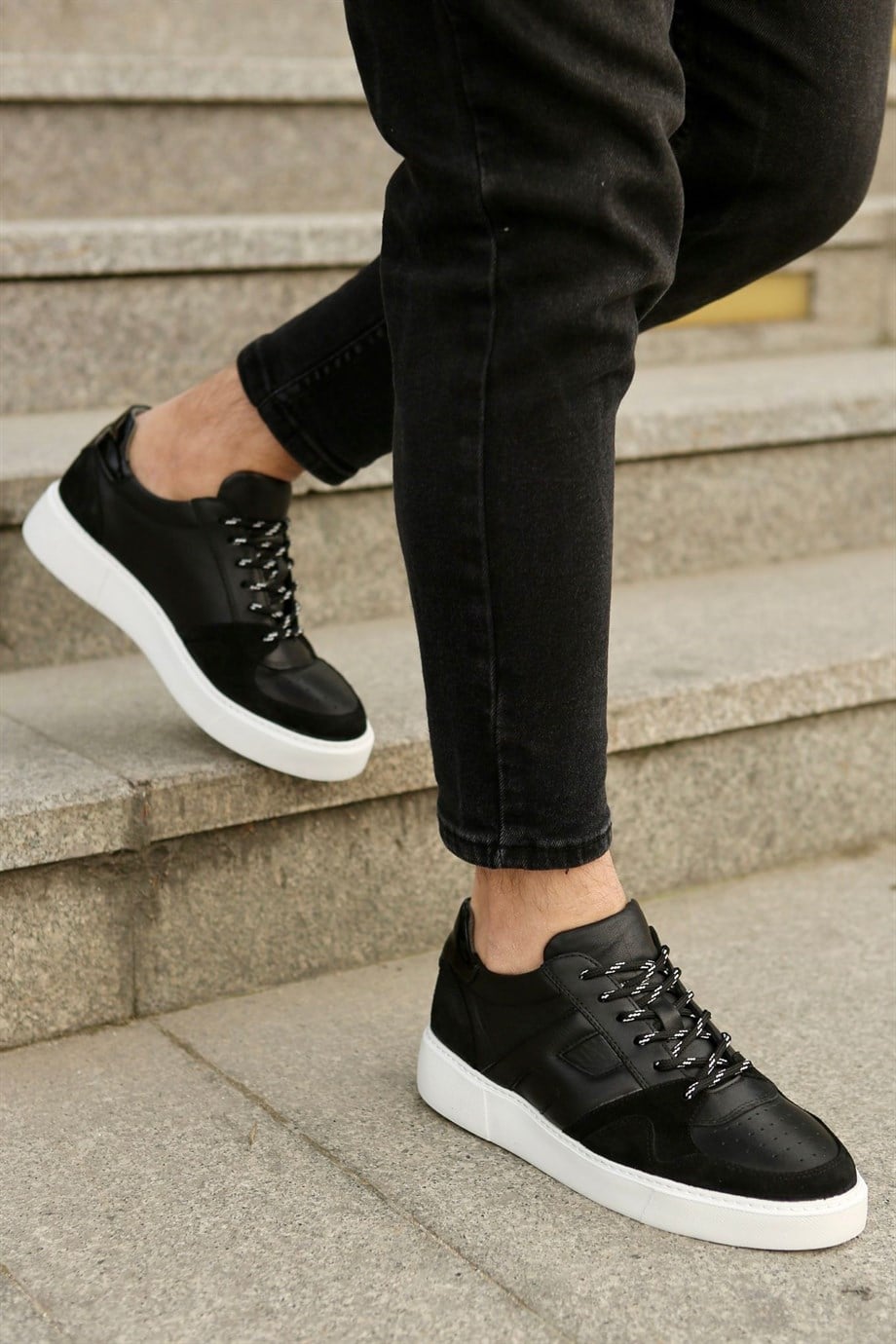Gain Black Men Leather Shoes