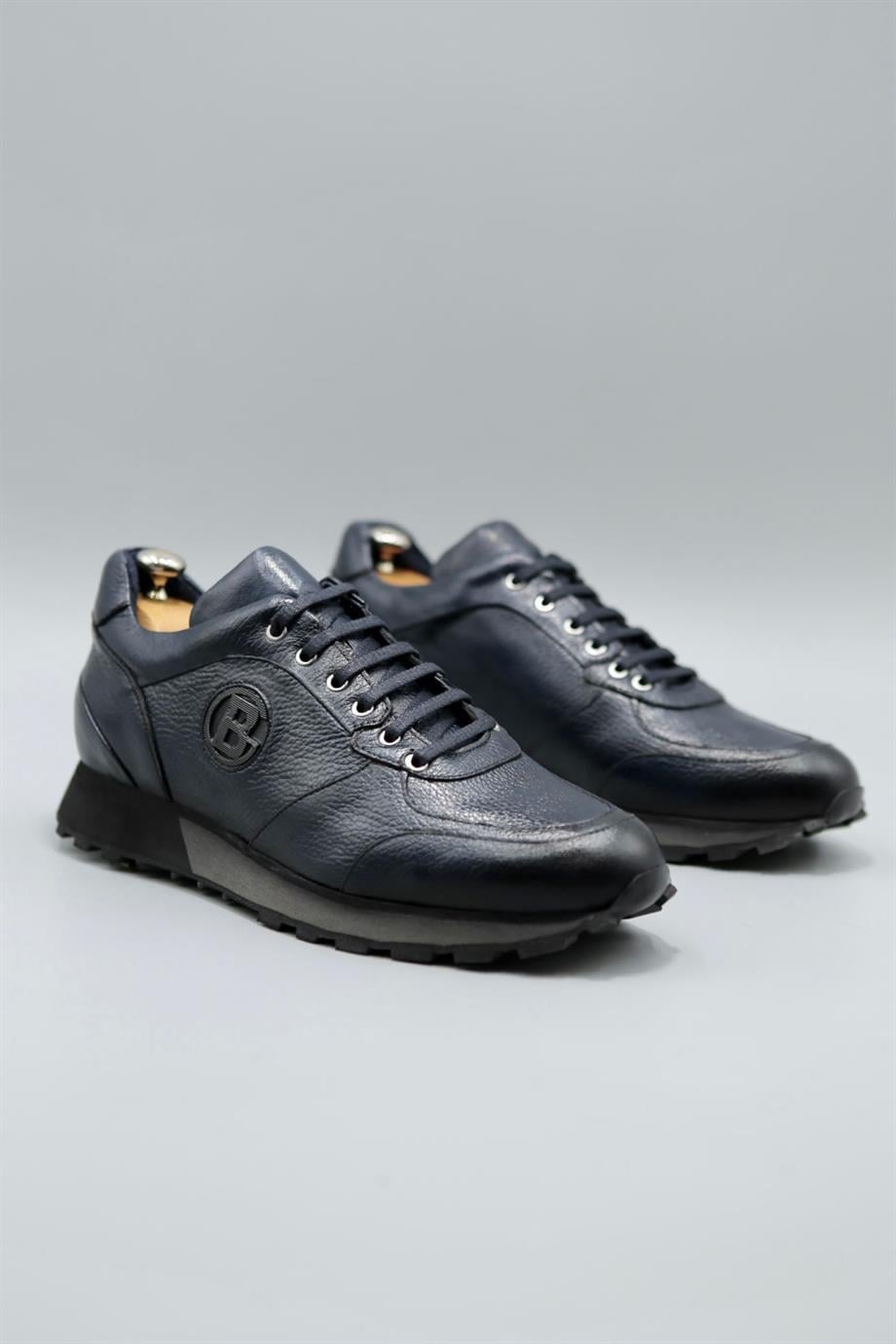 Glory Dark Blue Men Leather Shoes
