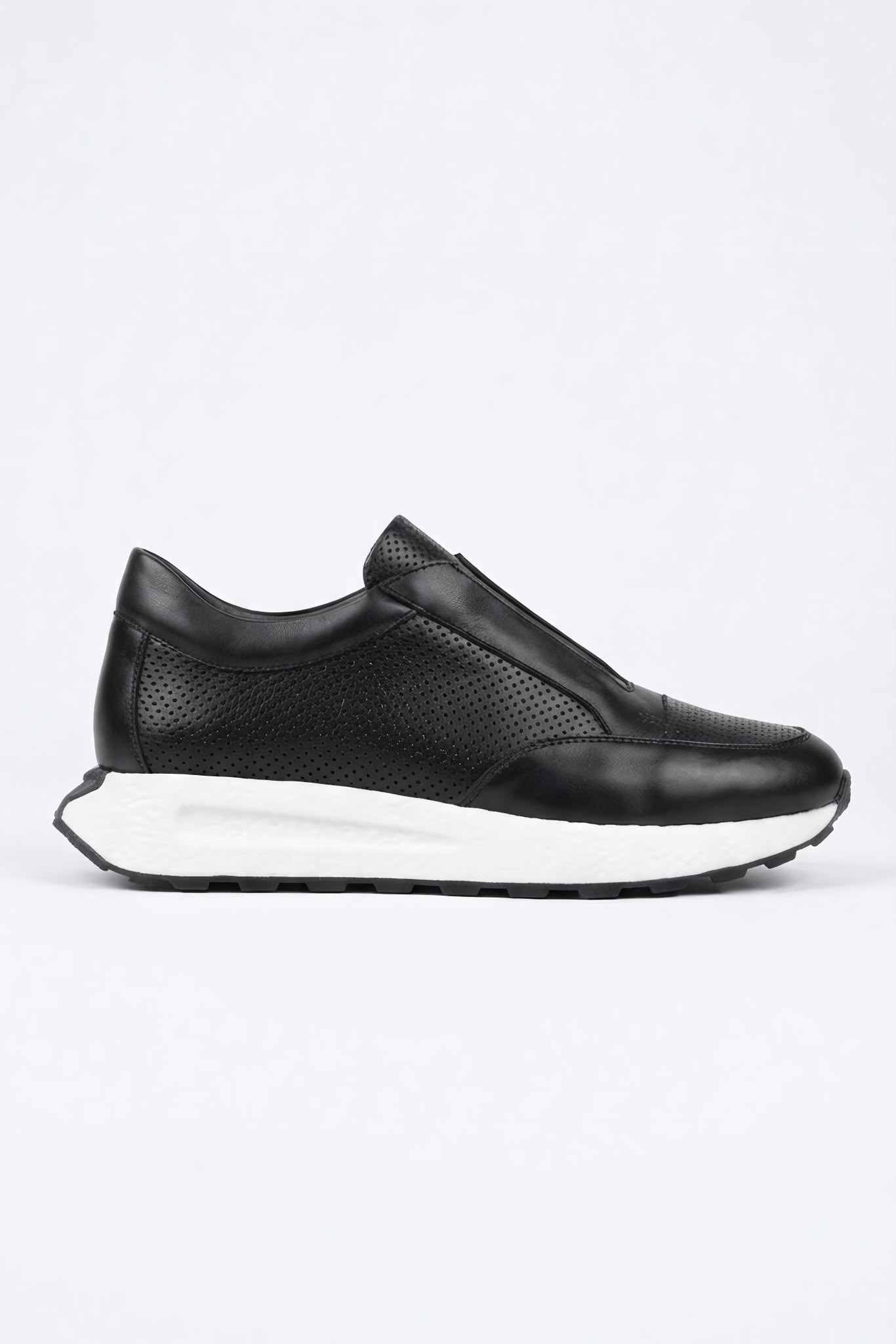 Hunter Hakiki Deri Siyah Erkek Sneaker