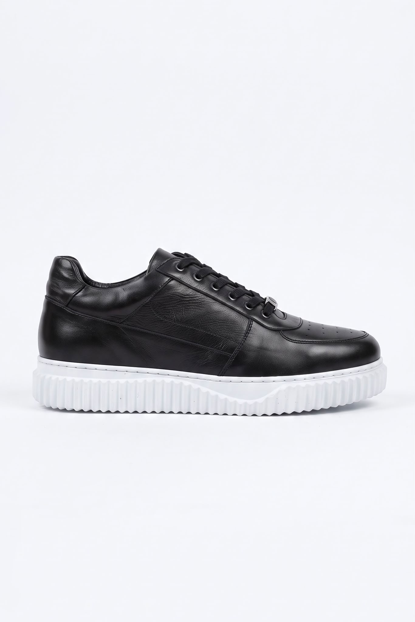 Pavlo Hakiki Deri Siyah Erkek Sneaker