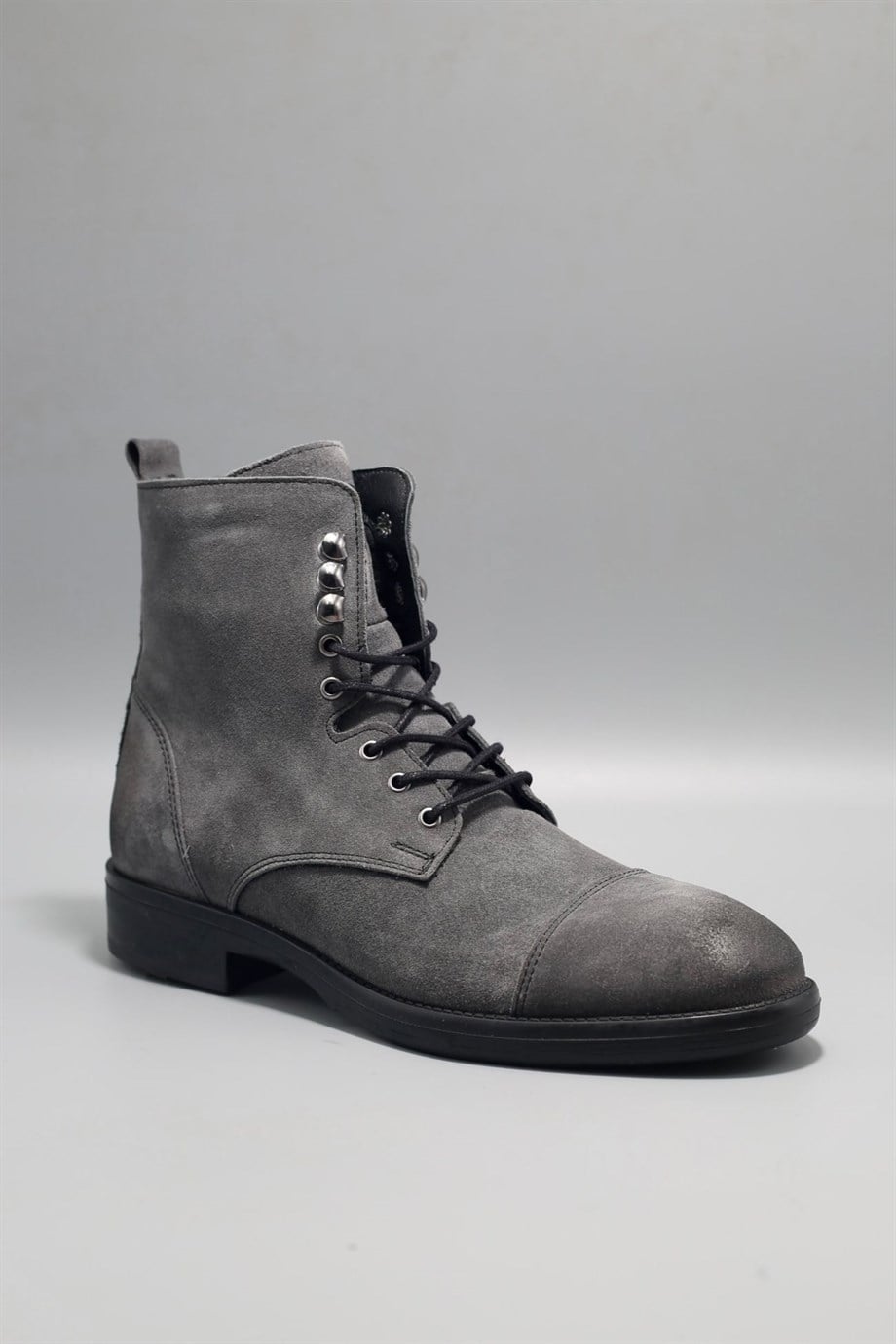 Pumzi Grey Suede Men Leather Shoes