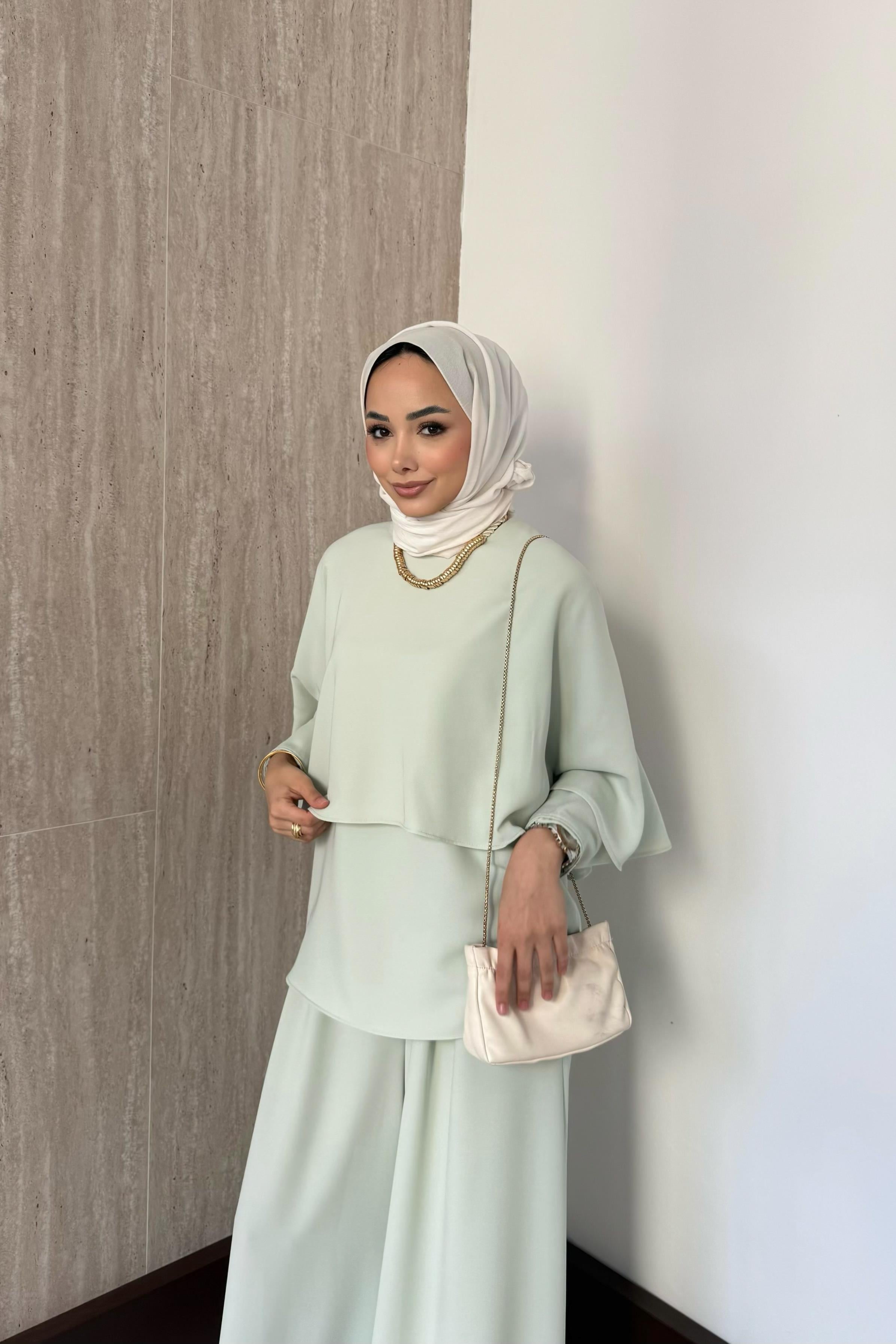Aller Parçalı Pantolonlu Takım - Mint