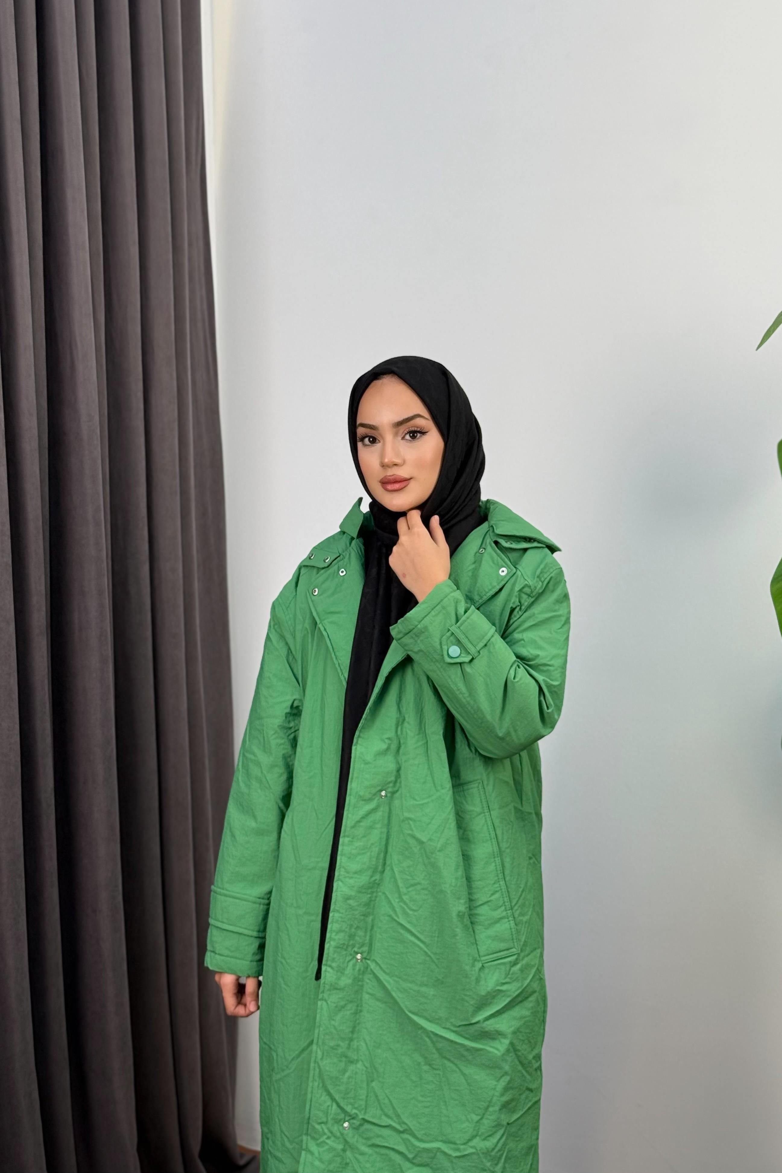 Alya Şişme Mont - BENETTON YEŞİL